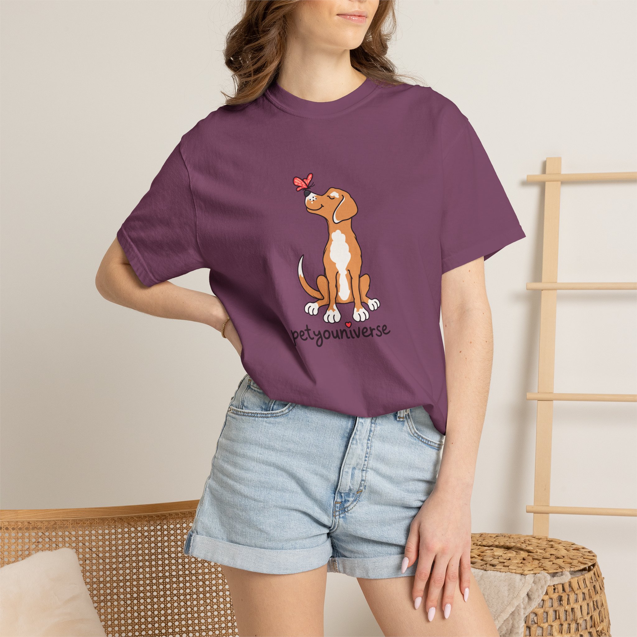 PetYoUniverse Cute Dog & Butterfly T‑Shirt - Image 110