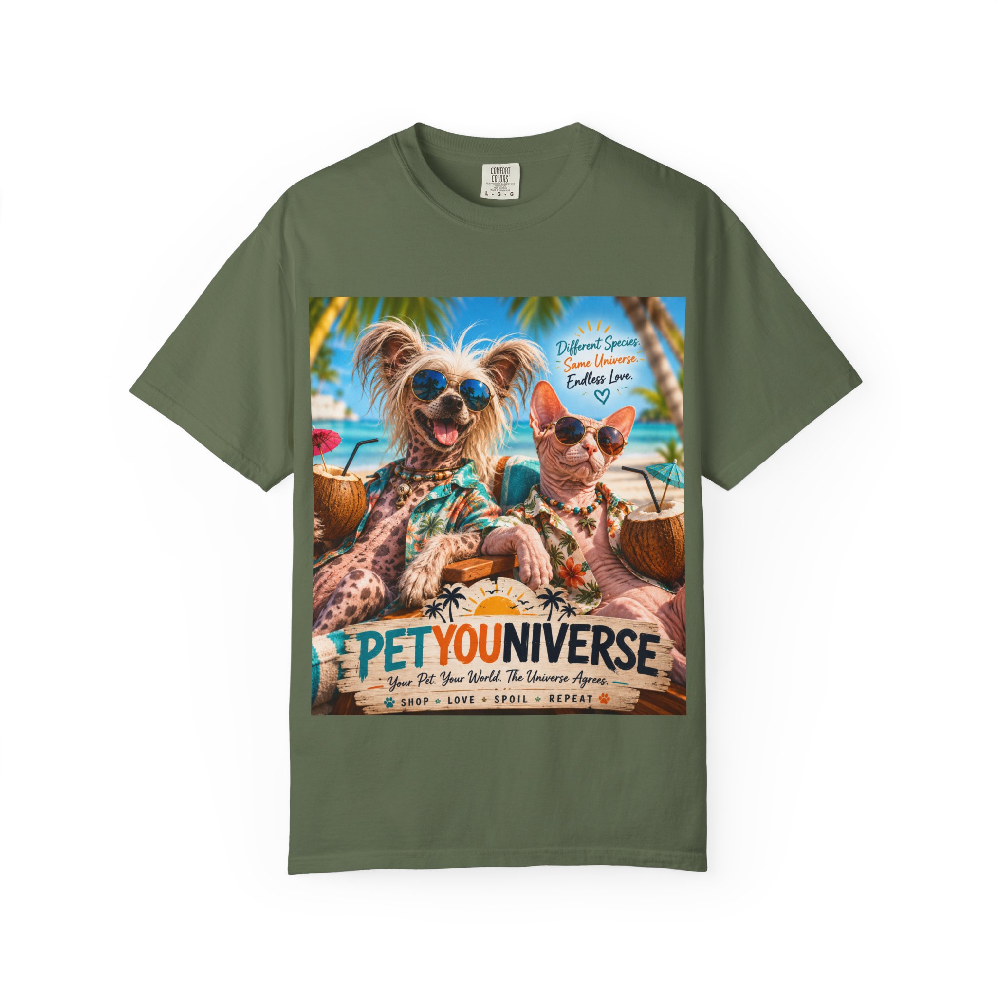 PetYoUniverse Beach Dogs T-Shirt — Tropical Pet Vacation Graphic Tee - Image 64