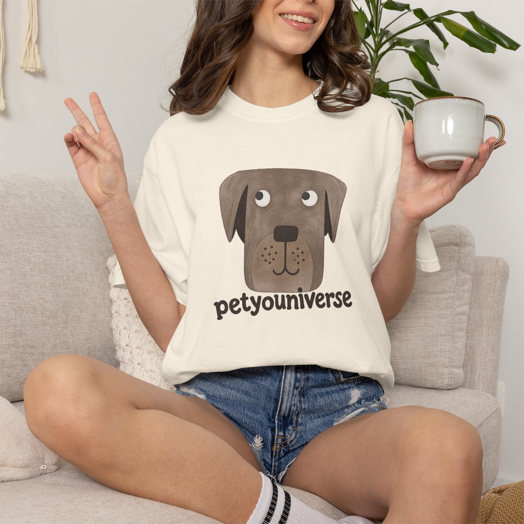 Dog Face Graphic T‑Shirt — "petyouniverse" Cute Pet Logo Tee - Image 12