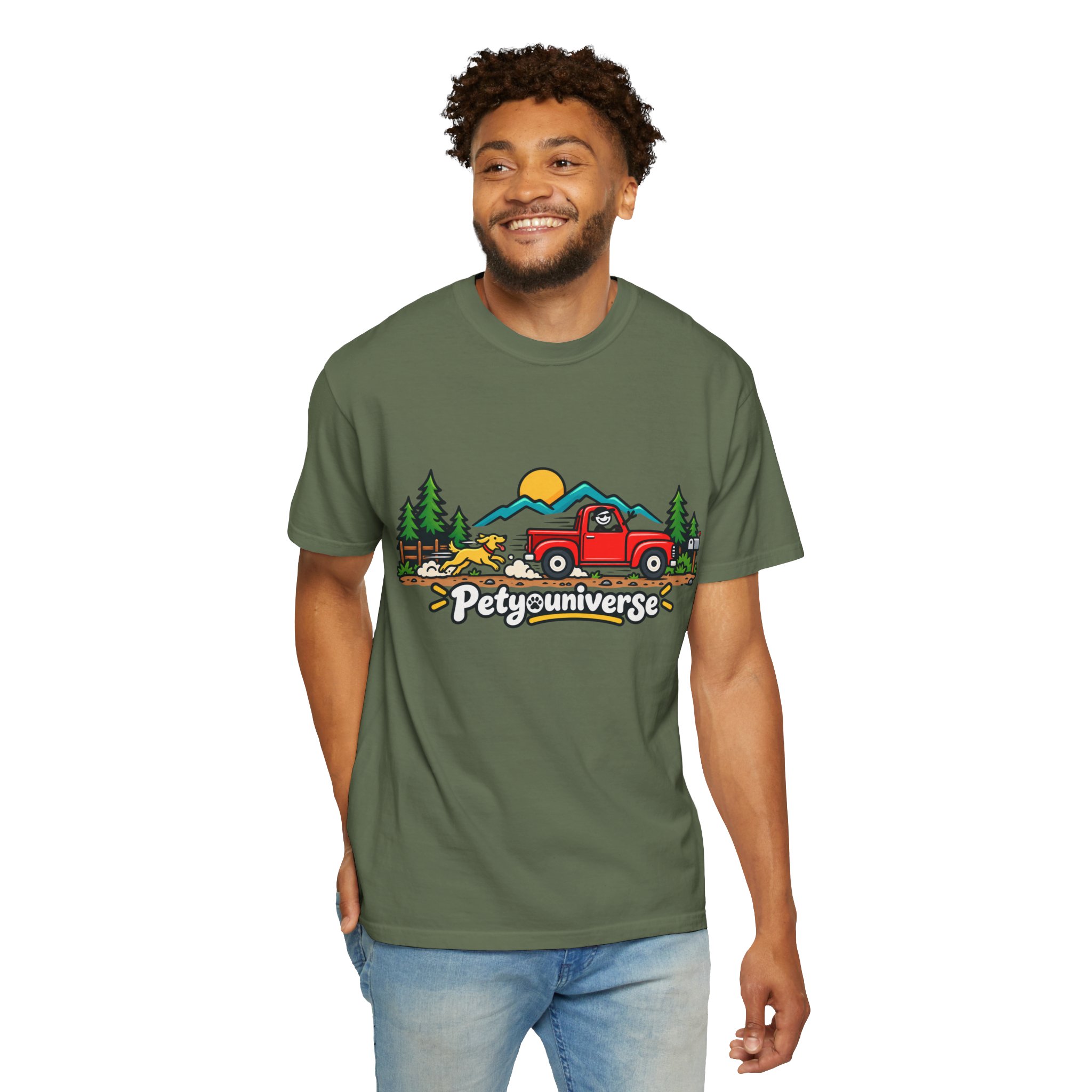 Petyuniverse Retro Truck & Dog Graphic T-Shirt - Image 43