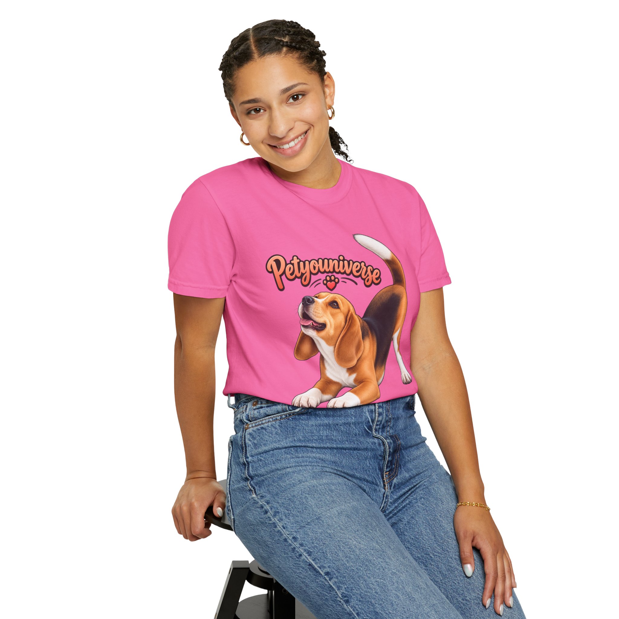 Beagle Playtime T-Shirt — "PetYoUniverse" Graphic Tee for Dog Lovers - Image 105