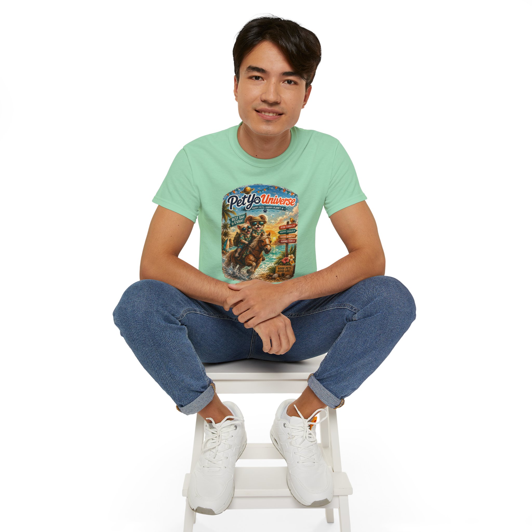 T-Shirt — PetYoUniverse Camping Cat Graphic Tee - Image 44