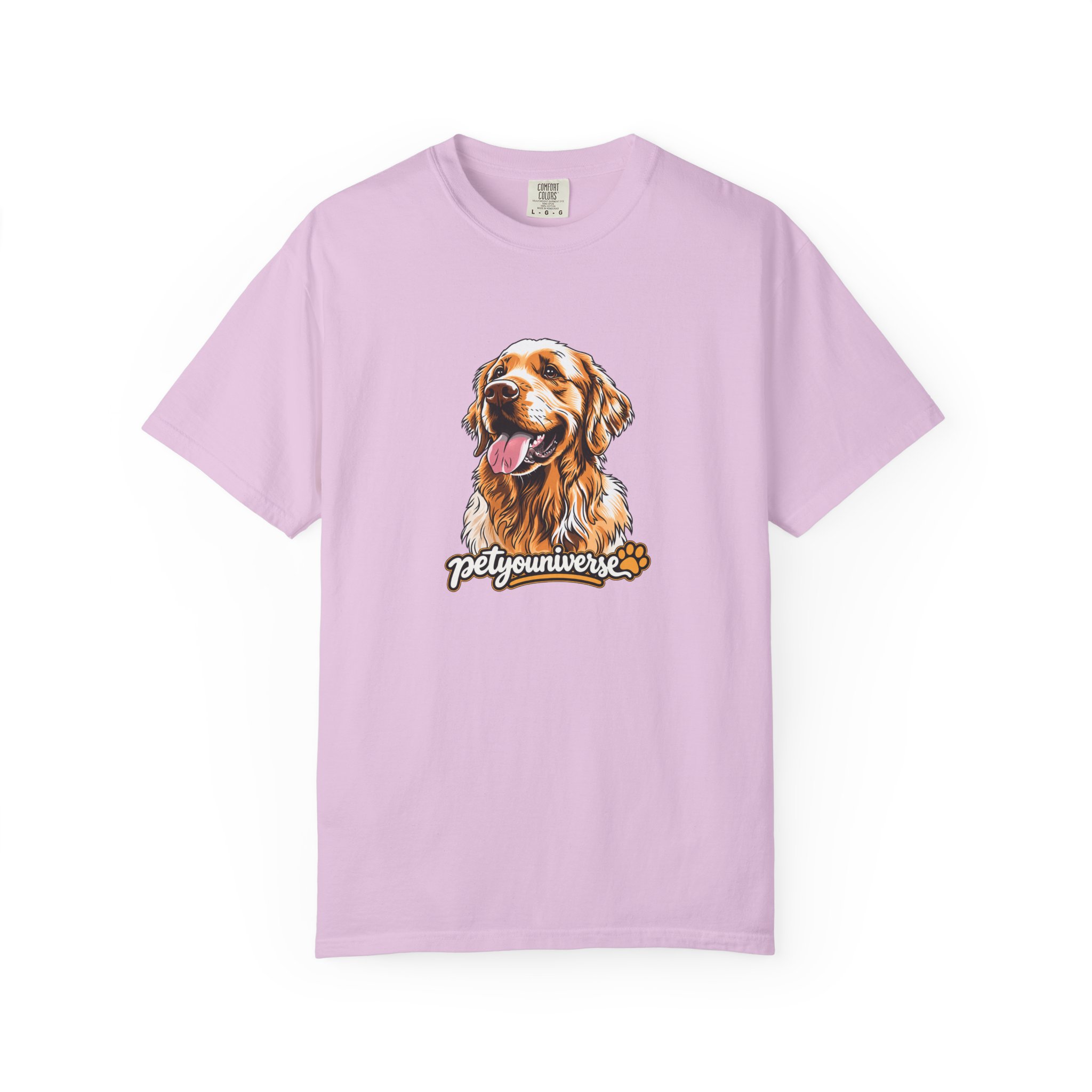 Dog Lover T-Shirt — Golden Retriever Portrait "PetYoUniverse" Graphic - Image 109