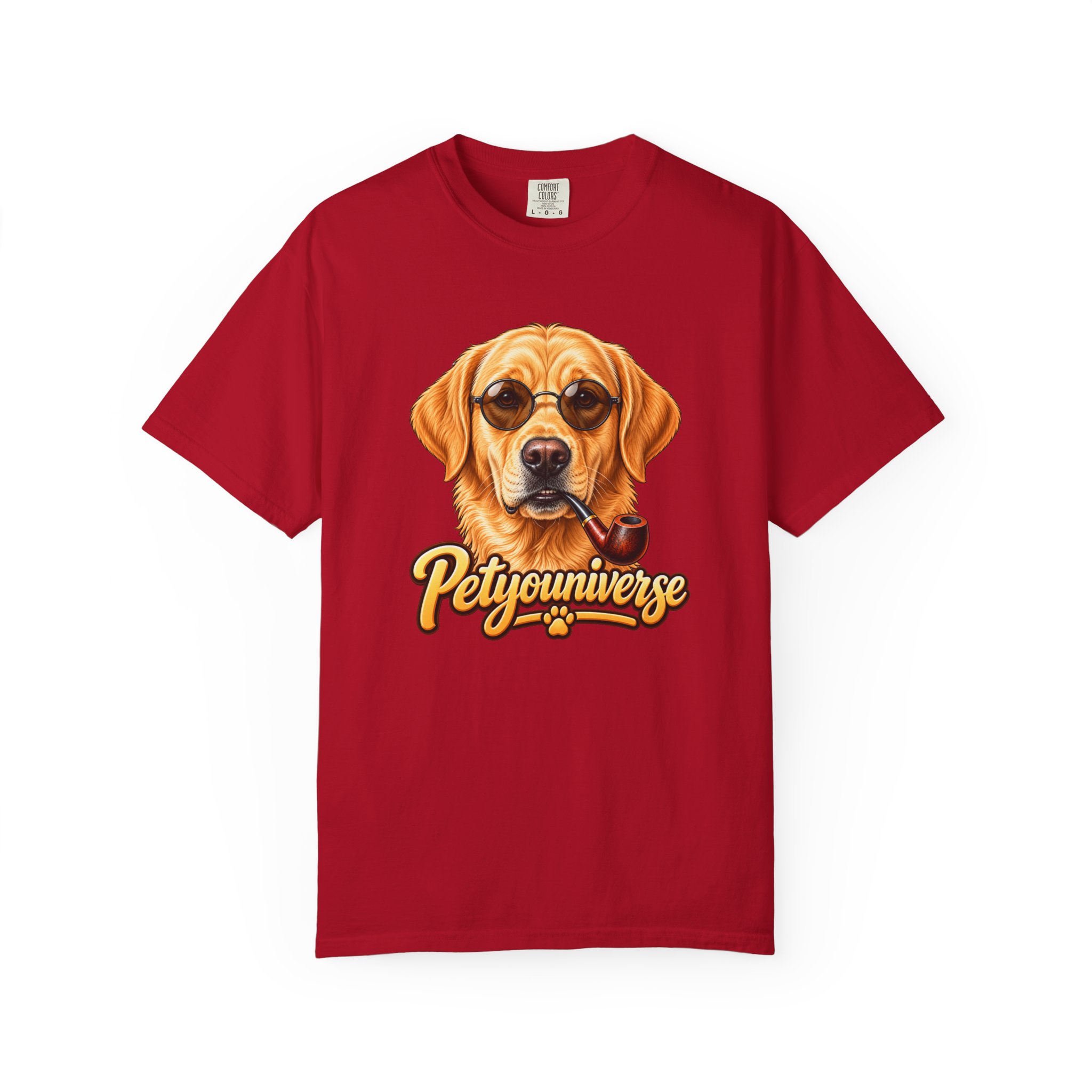 Dog Graphic T-Shirt — 'PetYoUniverse' Yellow Lab Portrait Tee - Image 136