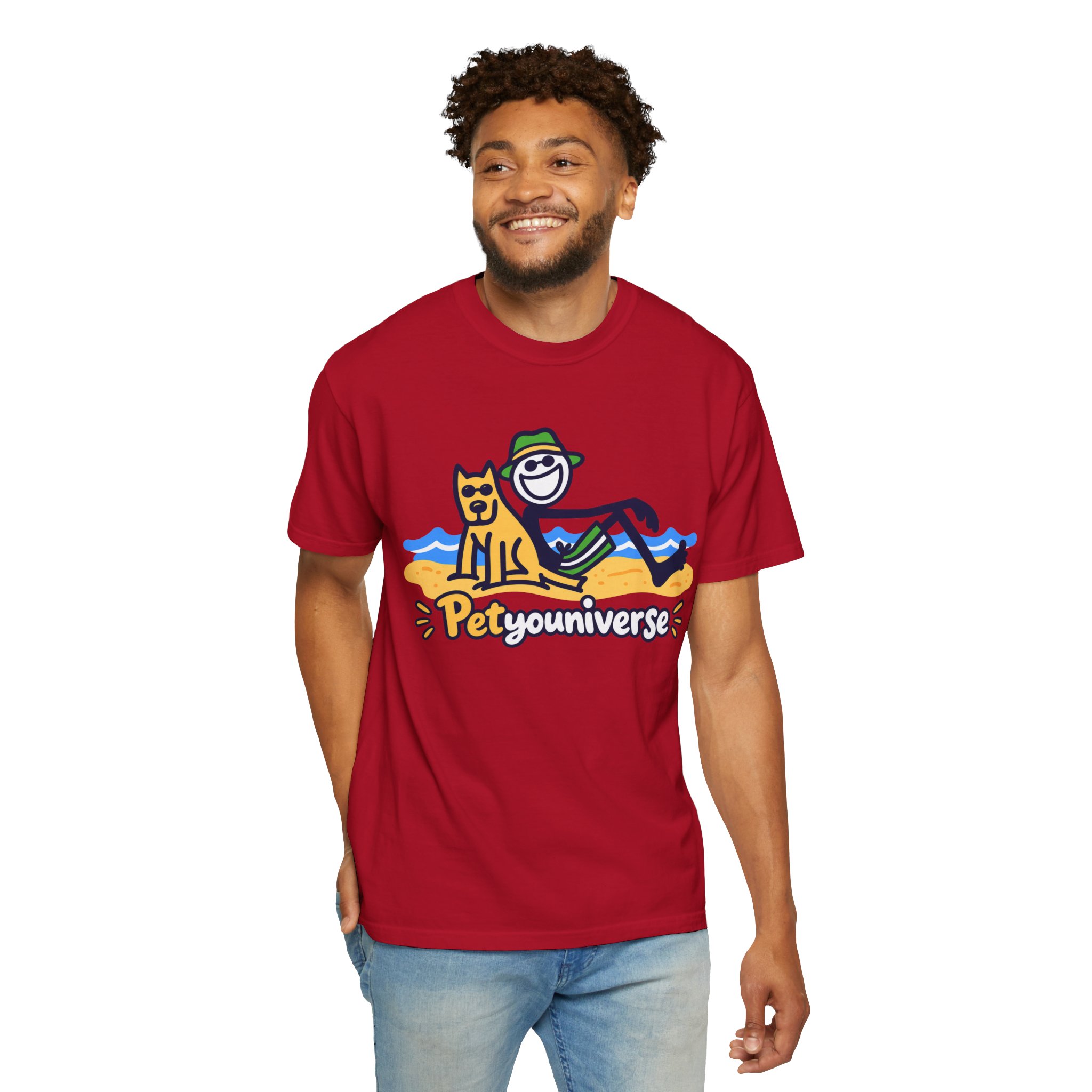 PetYouUniverse Beach Tee — Cute Dog & Owner Graphic T-Shirt - Image 102