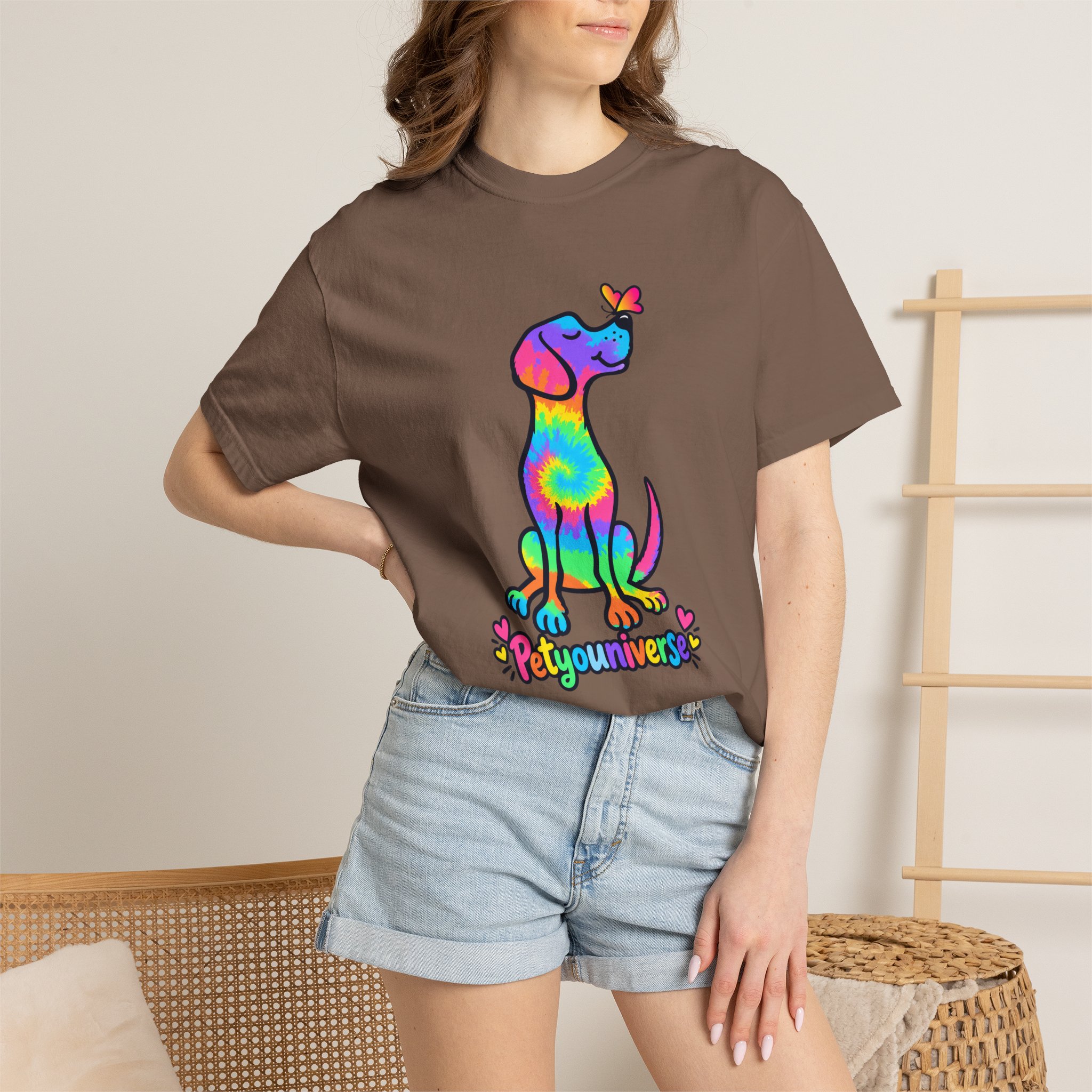 Tie-Dye Puppy T-Shirt — Colorful "PetYoUniverse" Dog Graphic Tee - Image 38