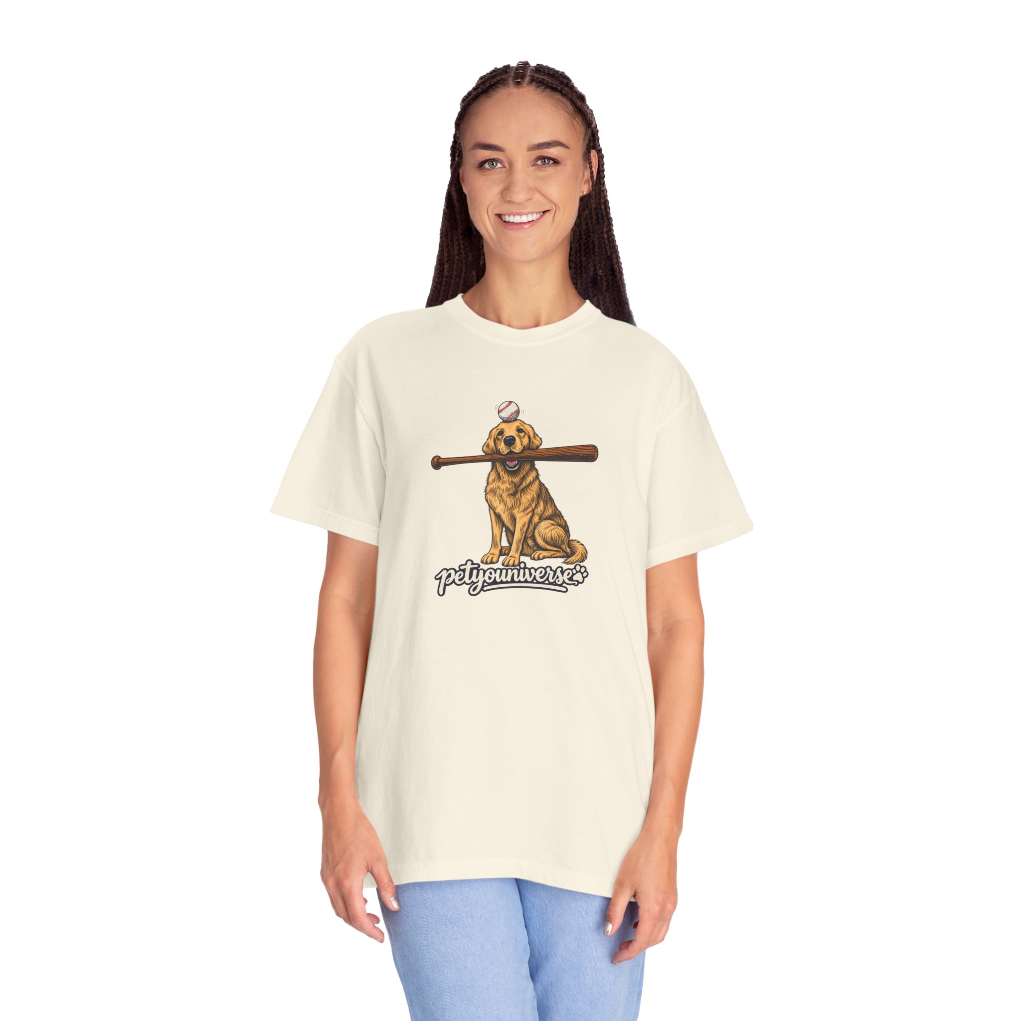 Golden Retriever Baseball Dog T-Shirt — “PetYoUniverse” Vintage Graphic Tee - Image 14