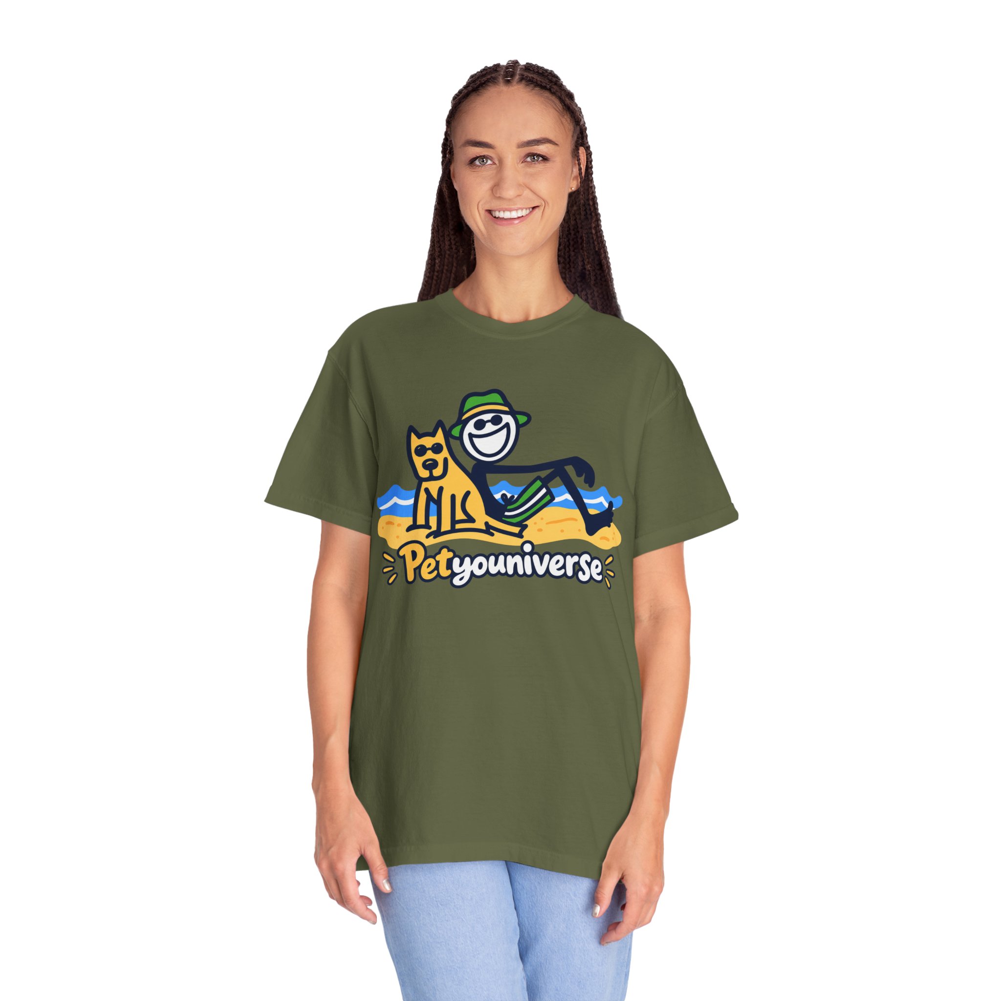 PetYouUniverse Beach Tee — Cute Dog & Owner Graphic T-Shirt - Image 60
