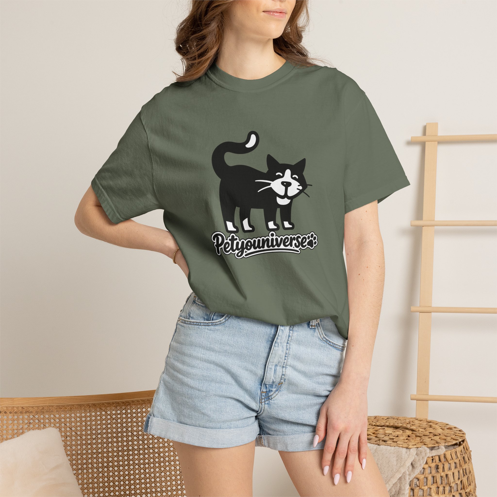 PetYouUniverse Cat Graphic T-Shirt — Vintage Cat Logo Tee - Image 74