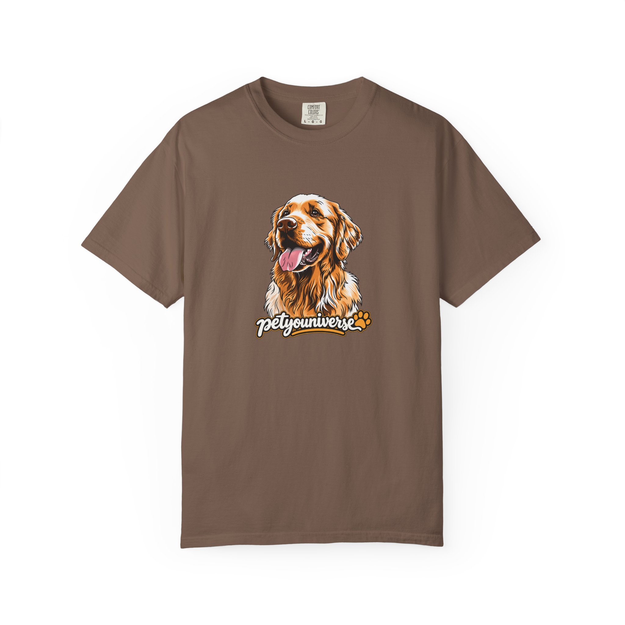 Dog Lover T-Shirt — Golden Retriever Portrait "PetYoUniverse" Graphic - Image 46