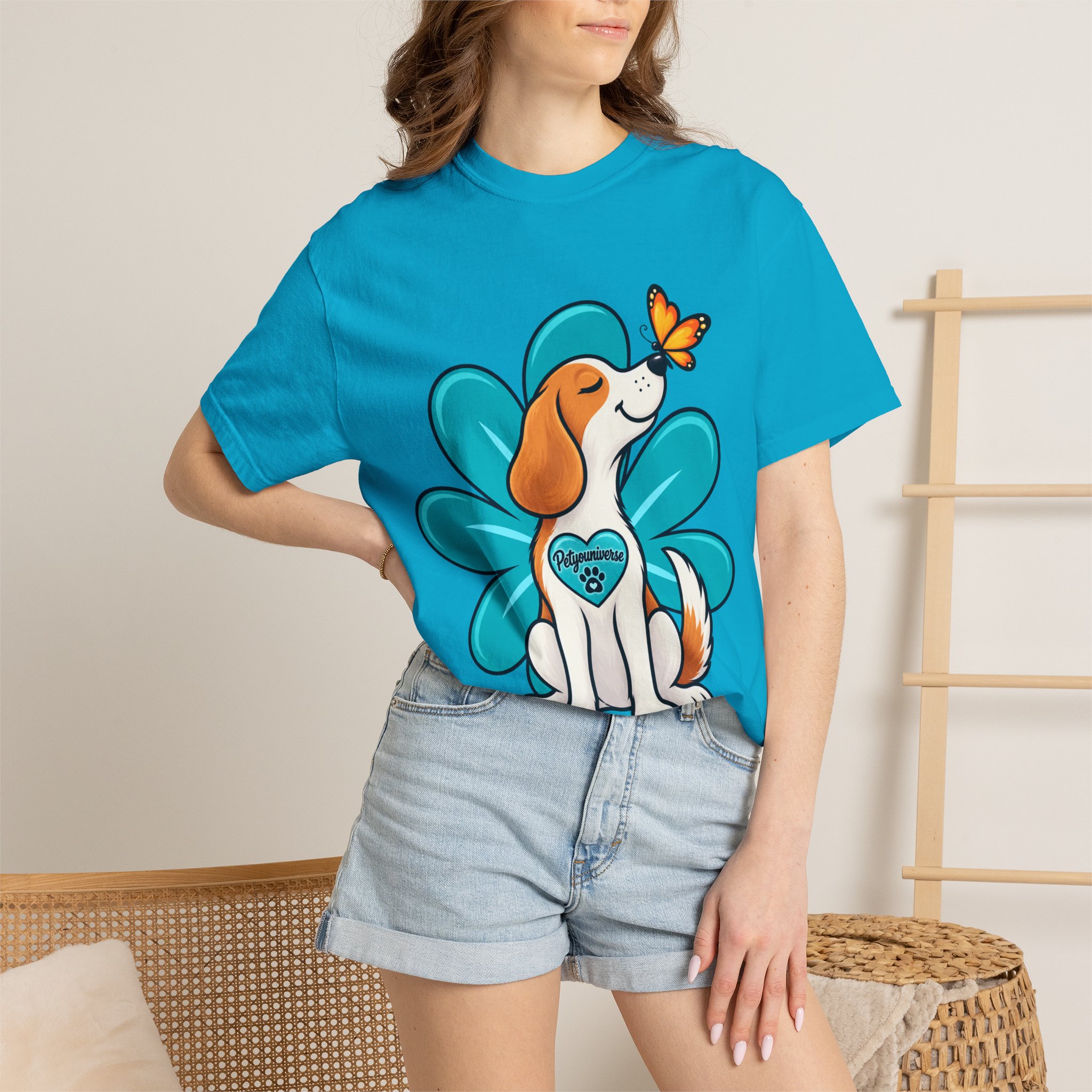 Beagle & Butterfly Graphic T-Shirt - Image 100