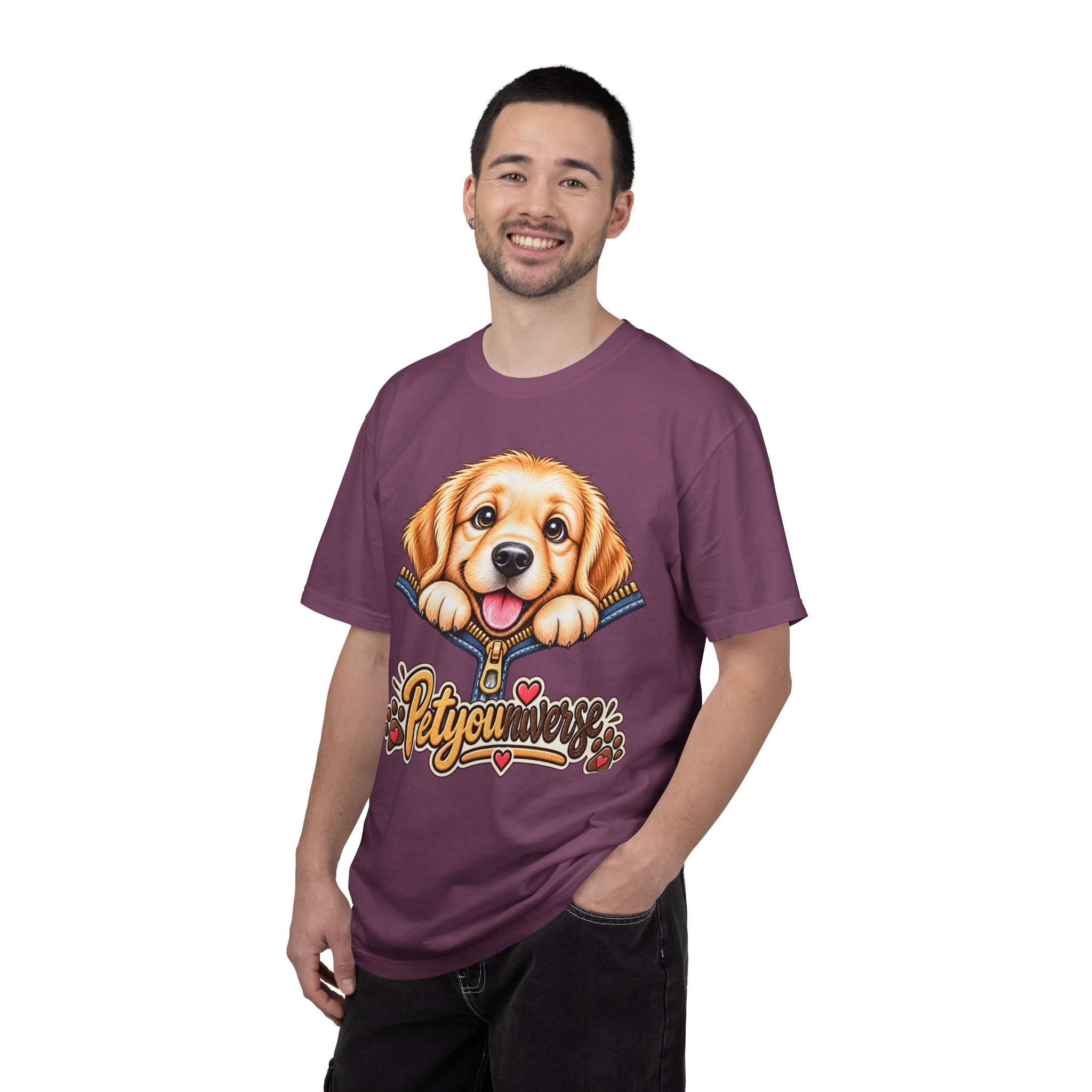 Golden Retriever Puppy "PetYoUniverse" T-Shirt - Image 121