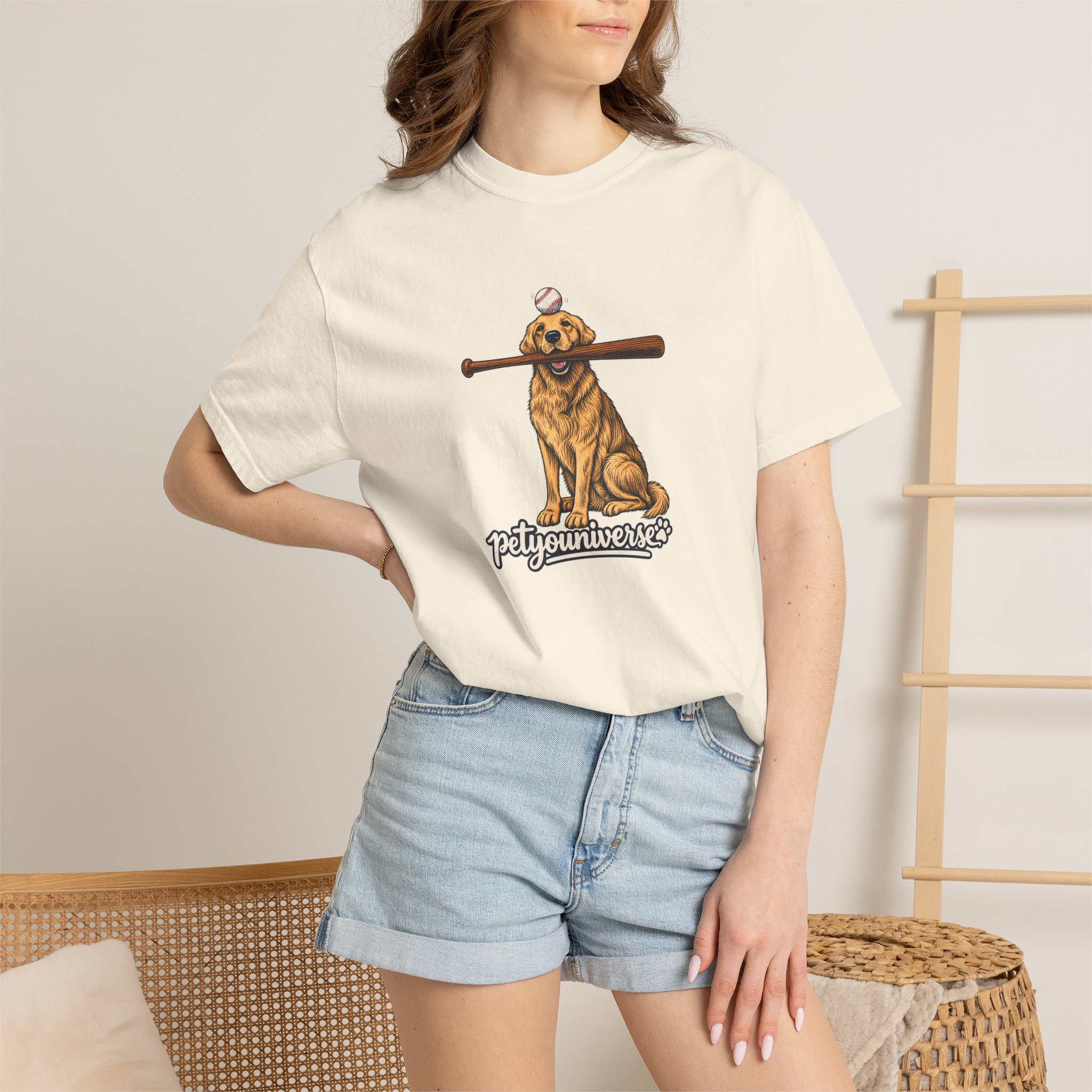 Golden Retriever Baseball Dog T-Shirt — “PetYoUniverse” Vintage Graphic Tee - Image 11