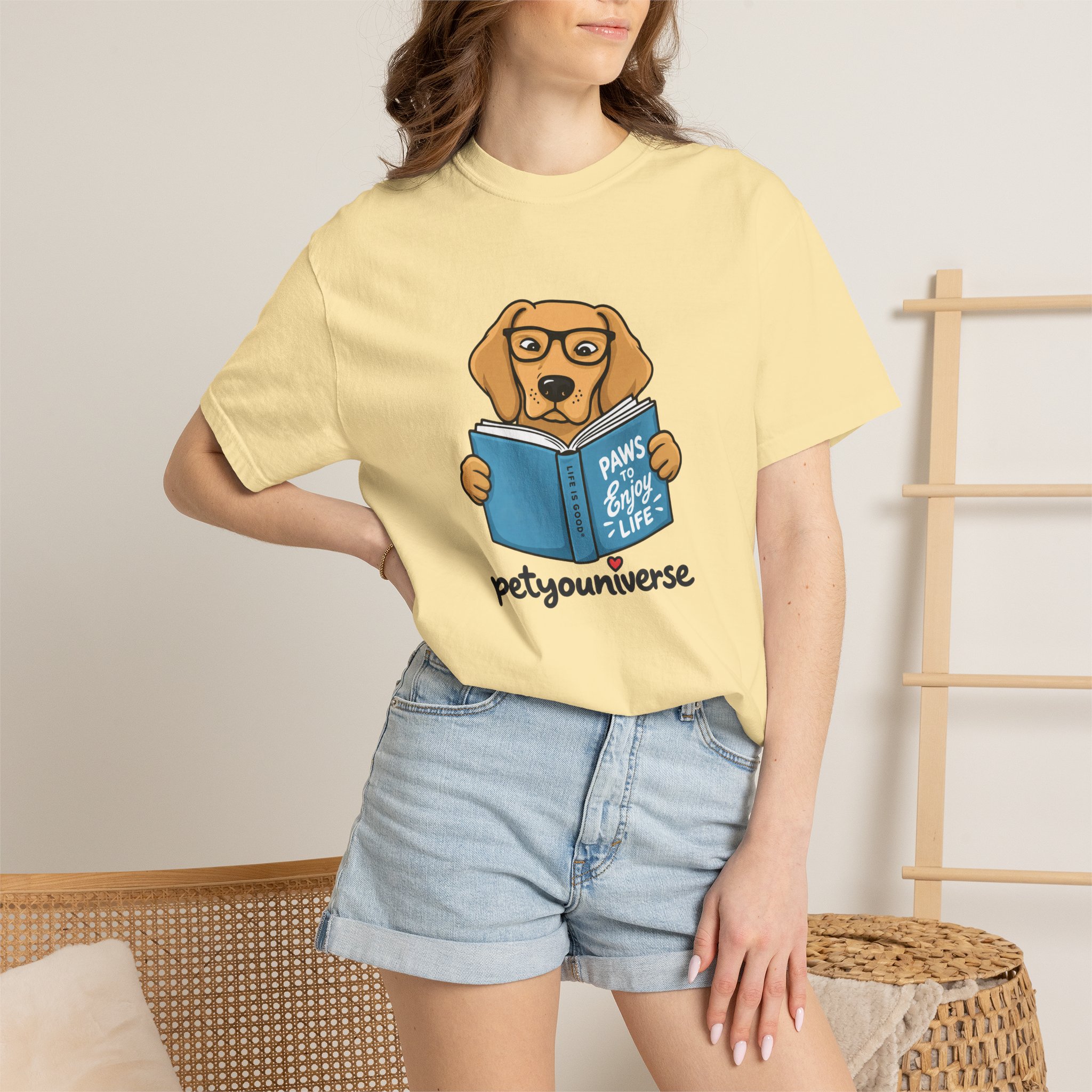 Dog Reading T-Shirt — "Paws & Books" Cute Booklover Pup Tee - Image 11