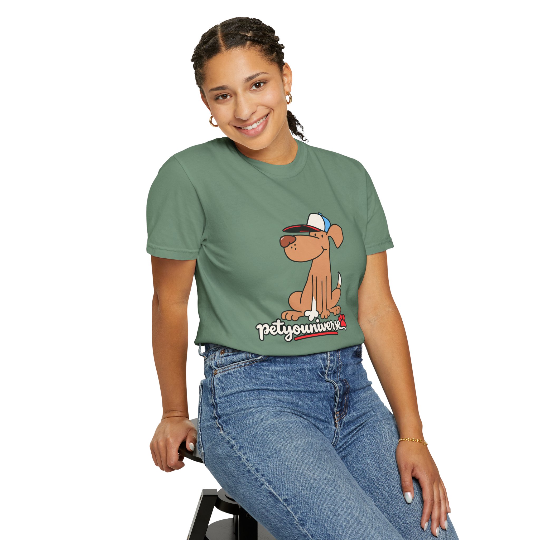 Dog Cartoon Tee — "PetYoUniverse" Puppy Graphic T-Shirt - Image 87