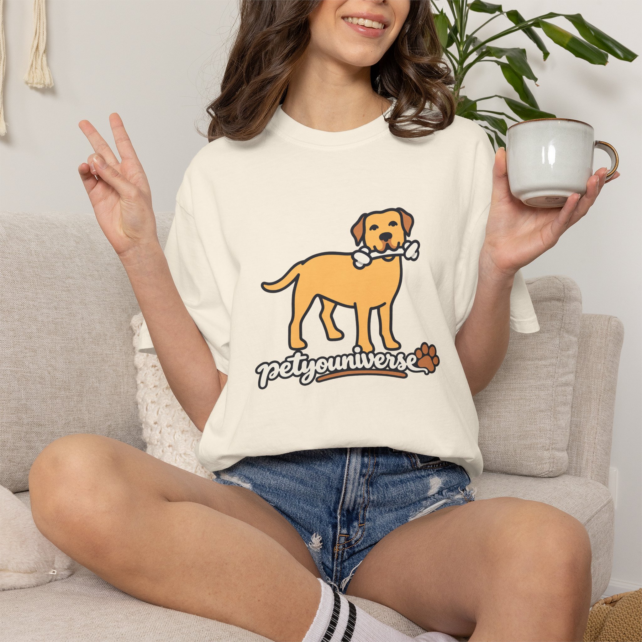 Dog Bone Graphic T-Shirt — "PetYoUniverse" Puppy Tee - Image 3