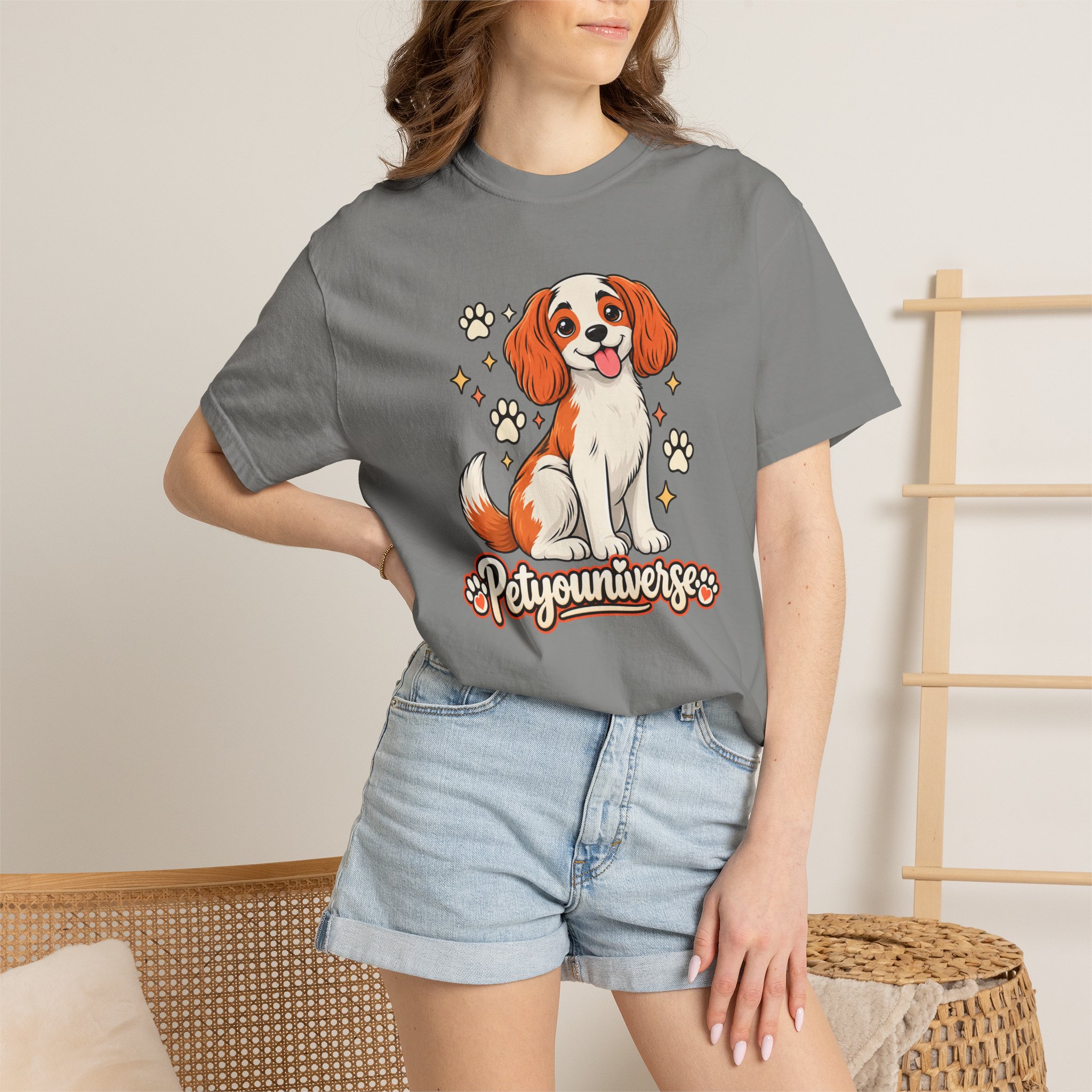 Cavalier King Charles Dog T-Shirt — "PetYoUniverse" Cute Puppy Graphic Tee - Image 92