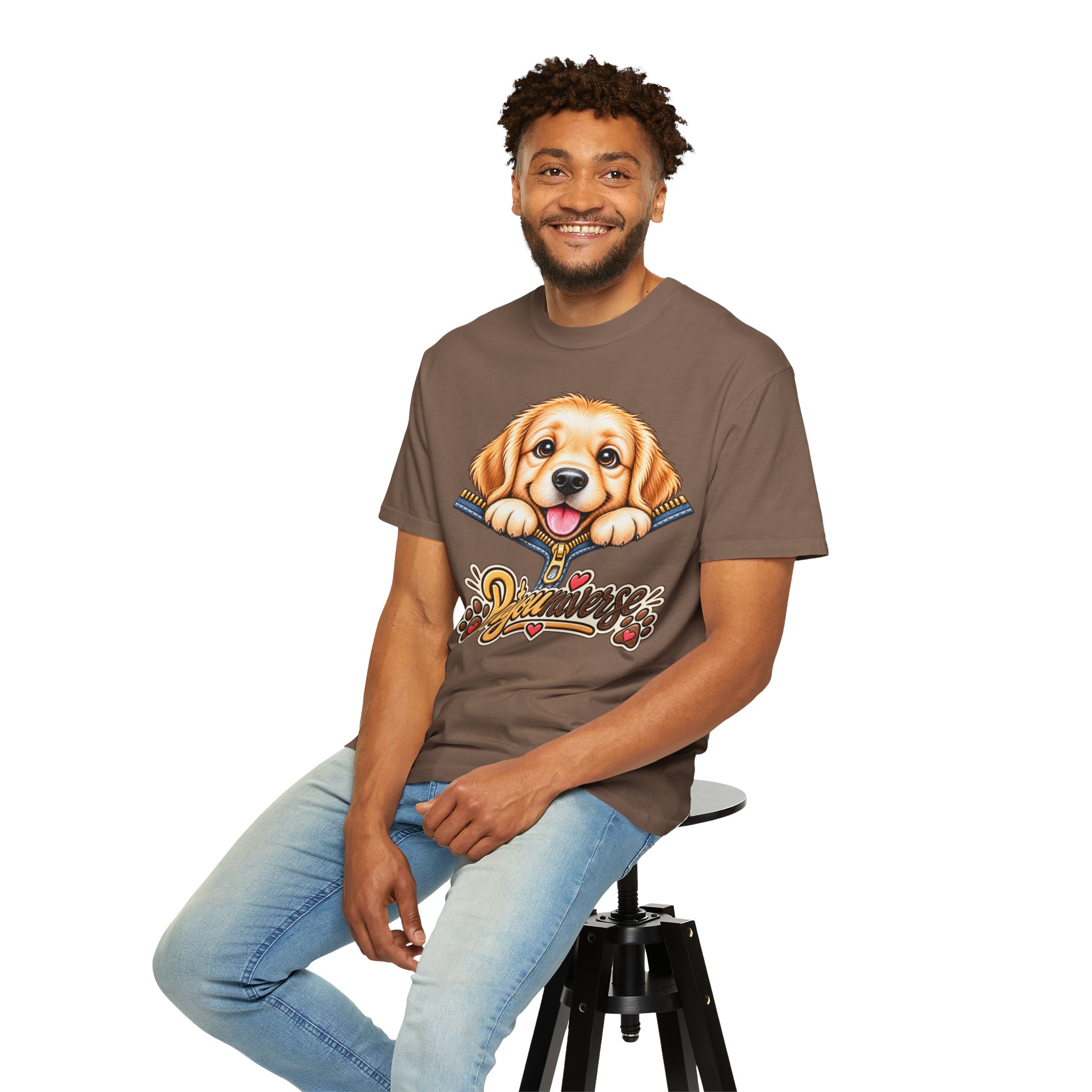 Golden Retriever Puppy "PetYoUniverse" T-Shirt - Image 44