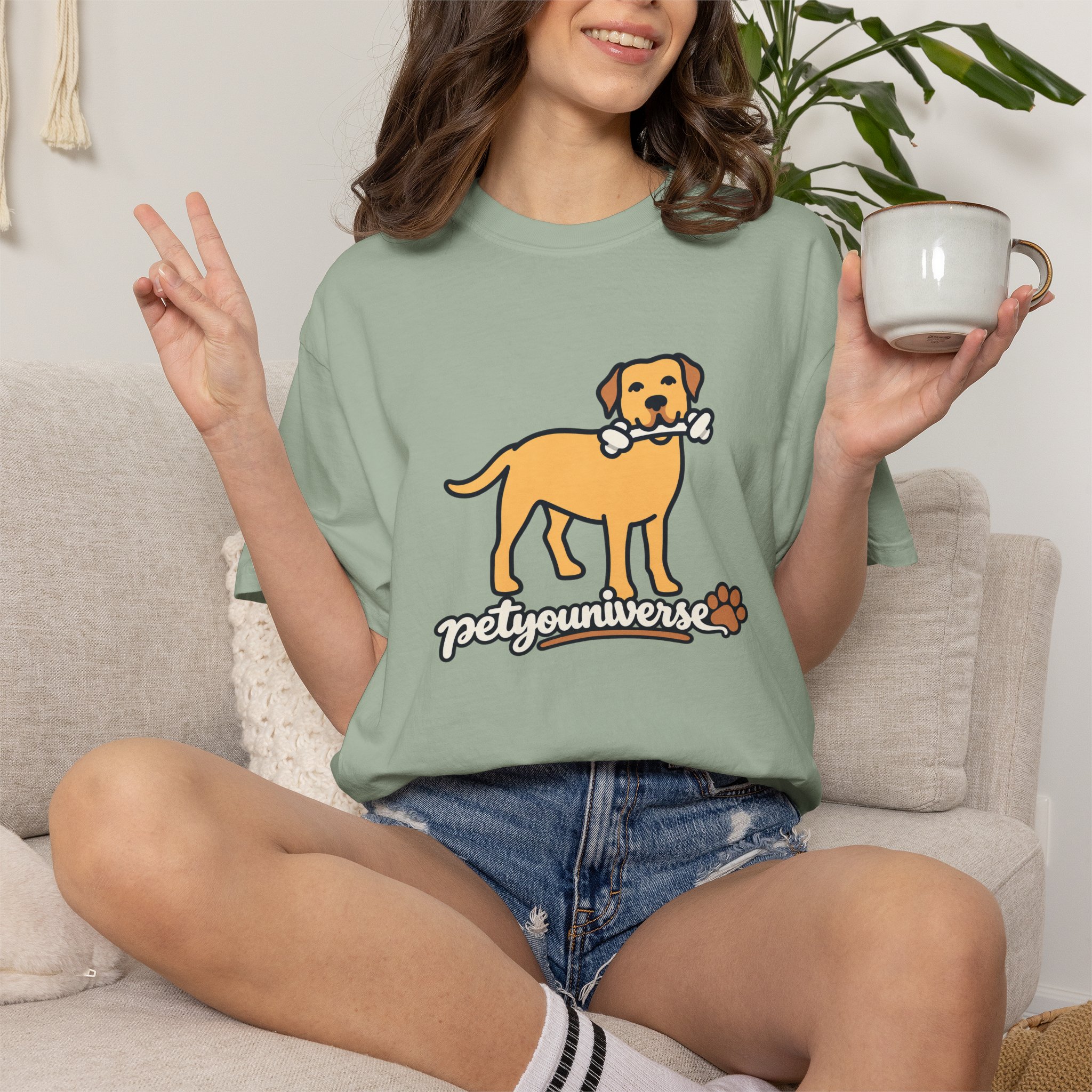 Dog Bone Graphic T-Shirt — "PetYoUniverse" Puppy Tee - Image 66