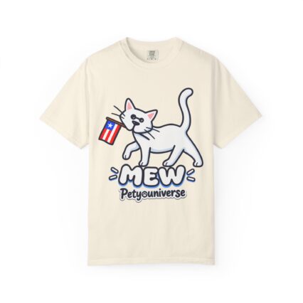 Mew Petyouniverse Cat Tee — Cute White Cat Graphic T-Shirt