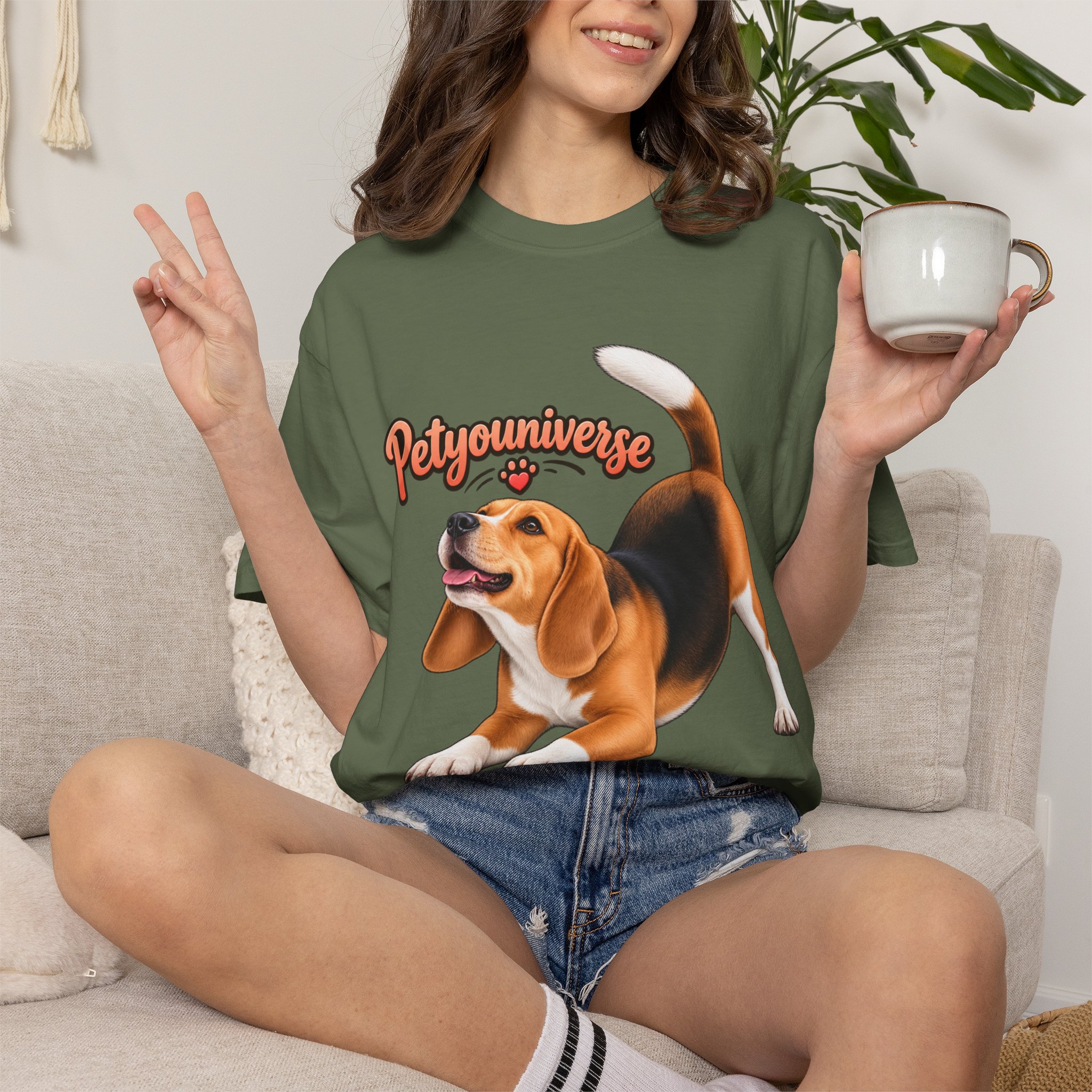 Beagle Playtime T-Shirt — "PetYoUniverse" Graphic Tee for Dog Lovers - Image 48