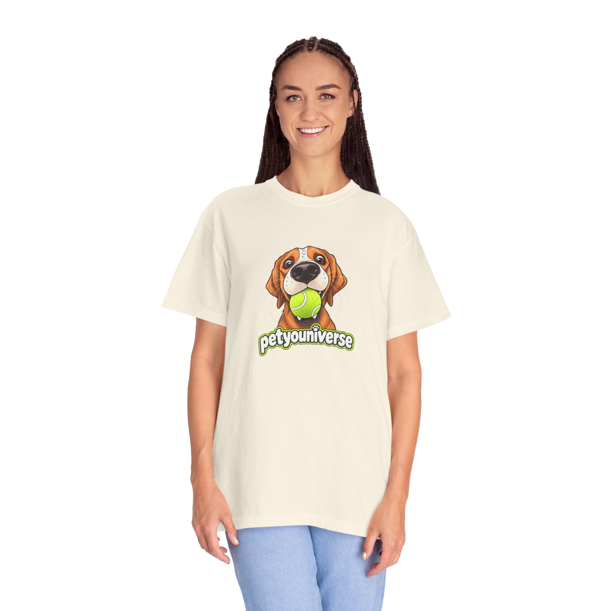 PetYoUniverse Tee — Cute Dog Holding Tennis Ball Graphic T‑Shirt - Image 5