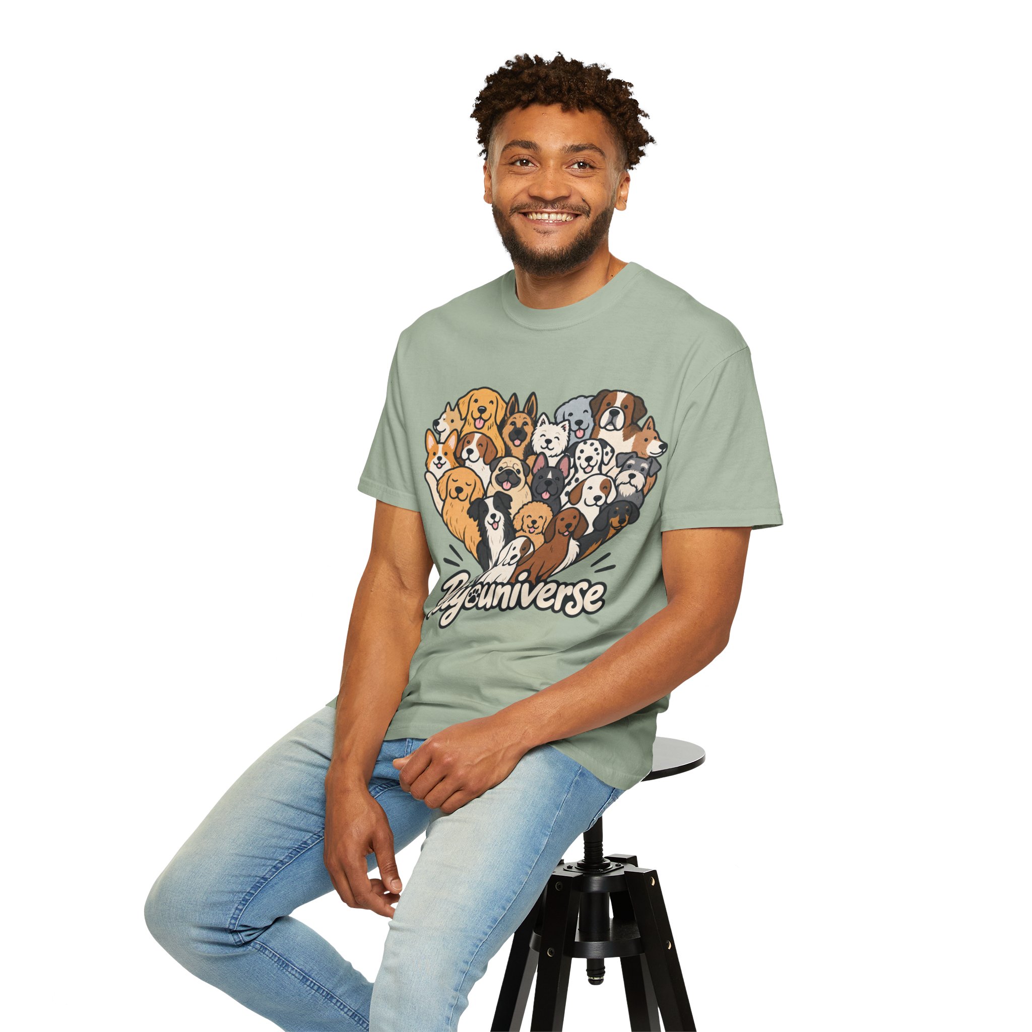 Dog Lover Cartoon T-Shirt — "Pety Universe" Graphic Tee - Image 109