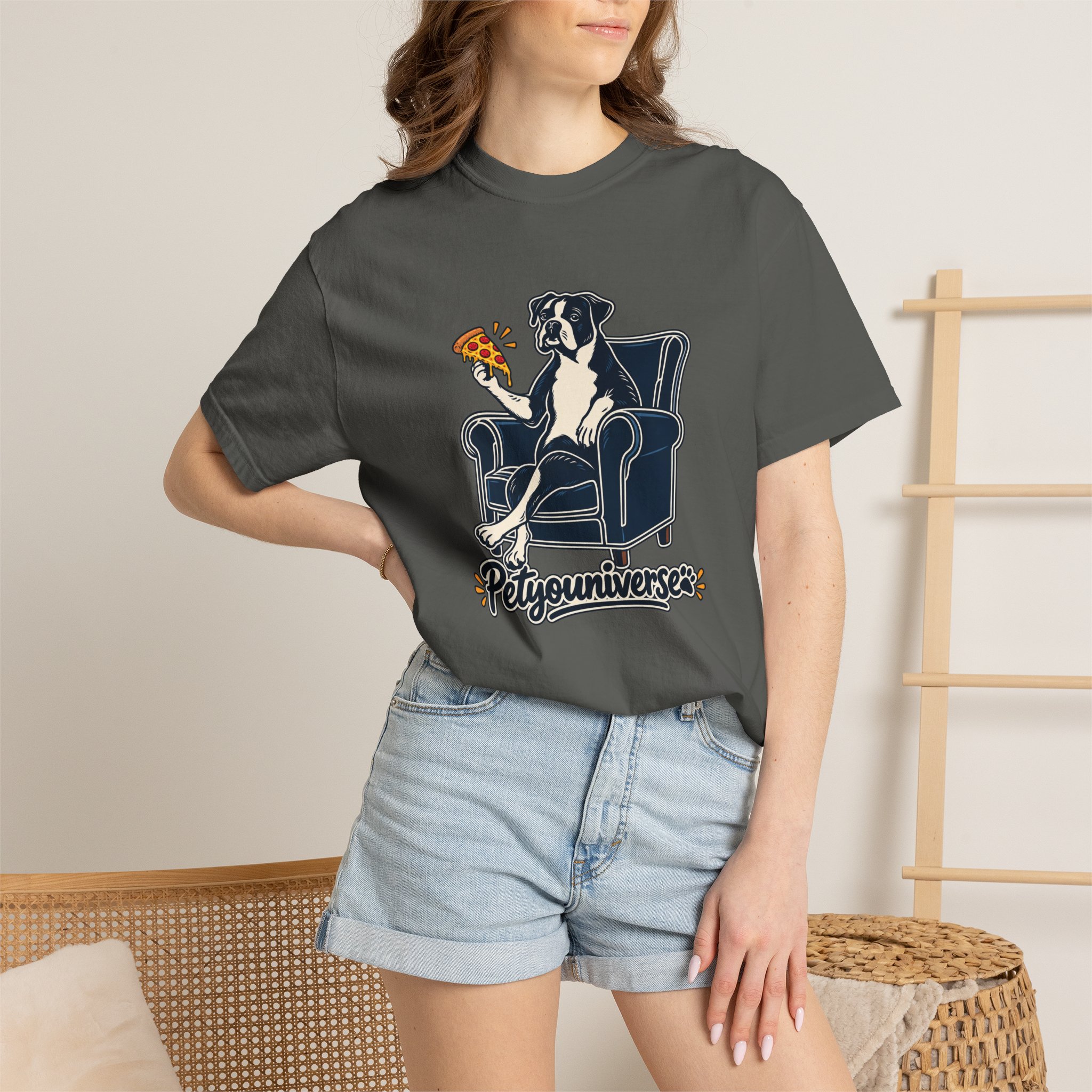 T-Shirt — PetYoUniverse Dog on Armchair with Pizza Graphic - Image 38