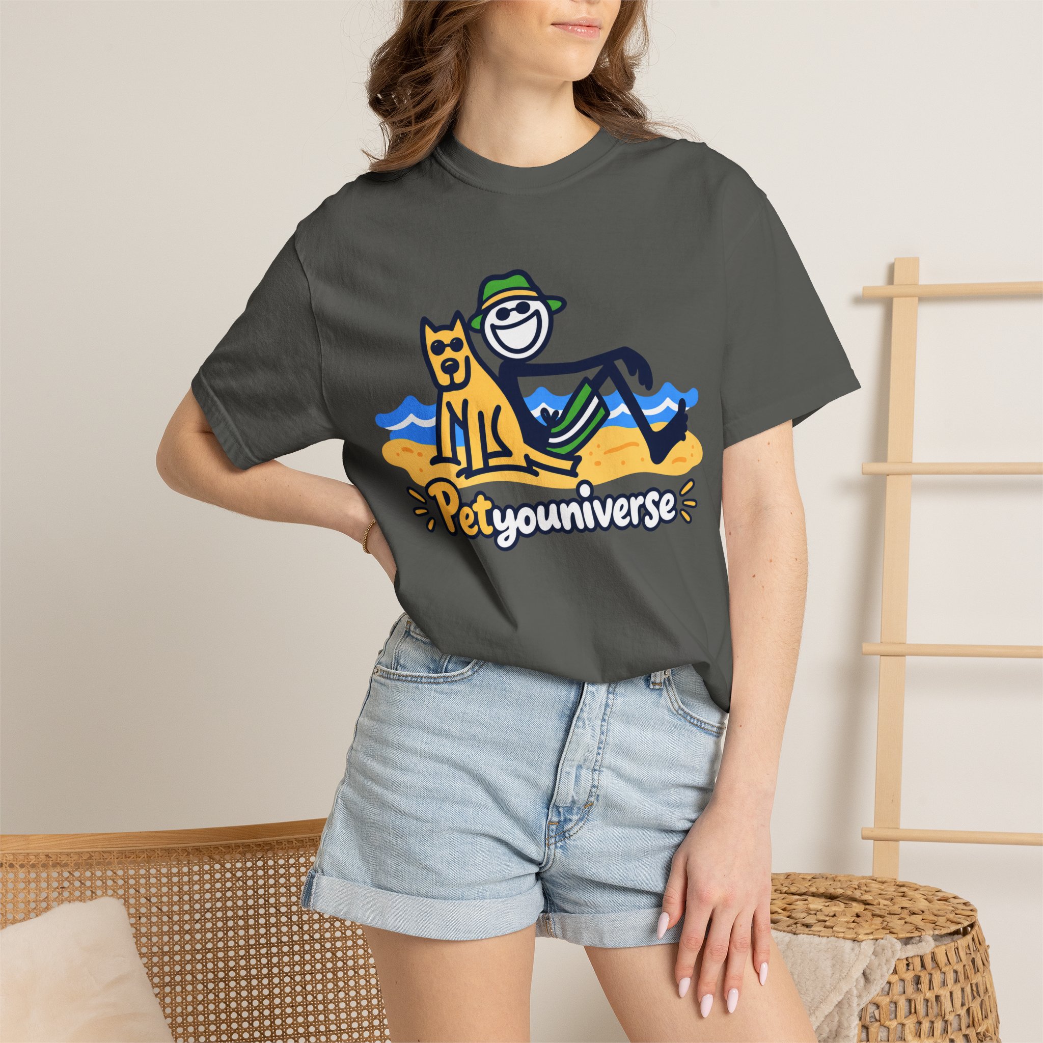 PetYouUniverse Beach Tee — Cute Dog & Owner Graphic T-Shirt - Image 42