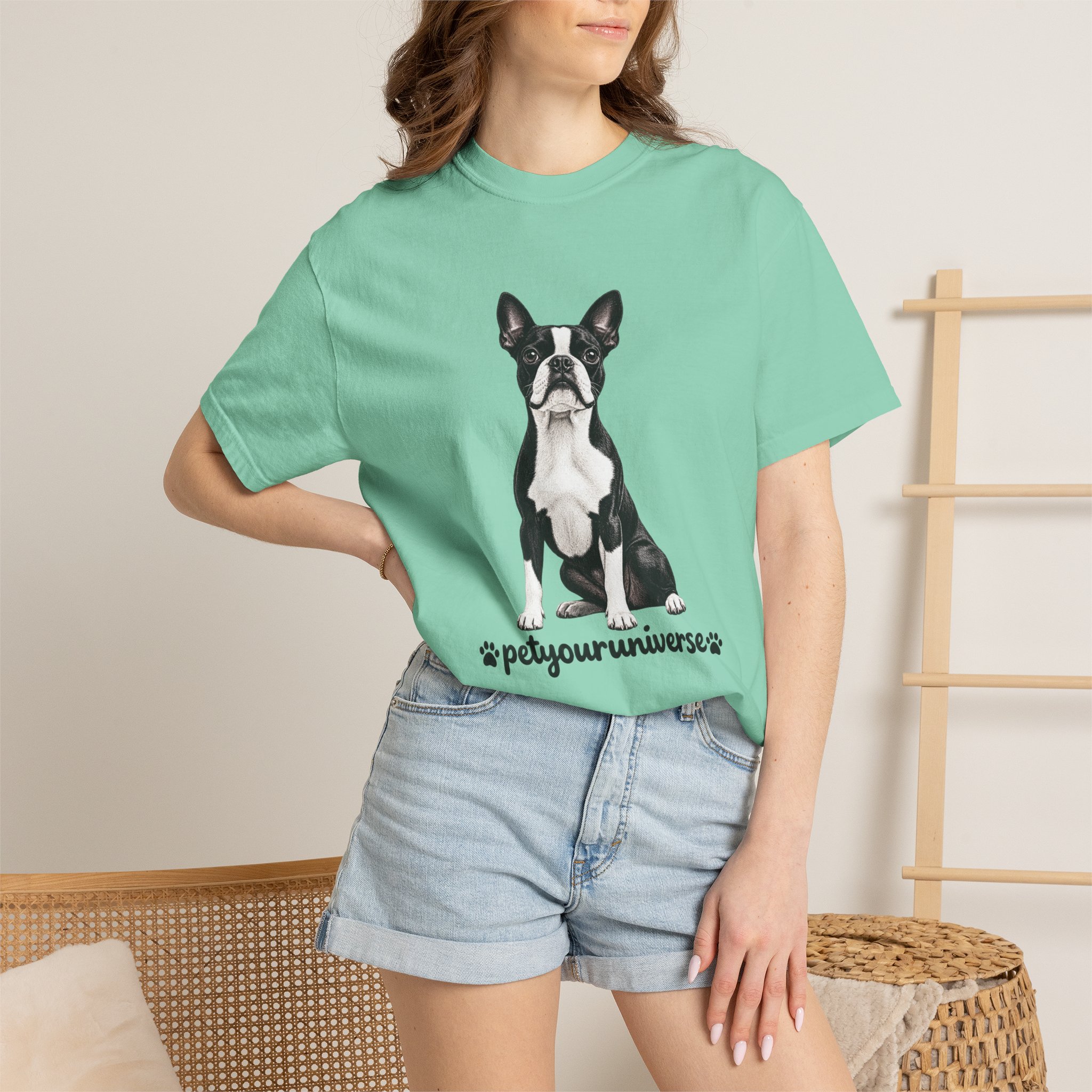 Boston Terrier Graphic T-Shirt — "PetYoUniverse" Dog Lover Tee - Image 74