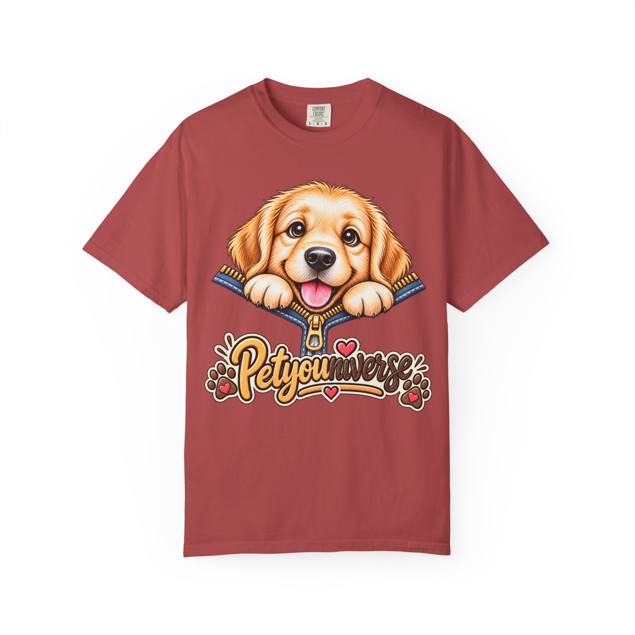 Golden Retriever Puppy "PetYoUniverse" T-Shirt - Image 127