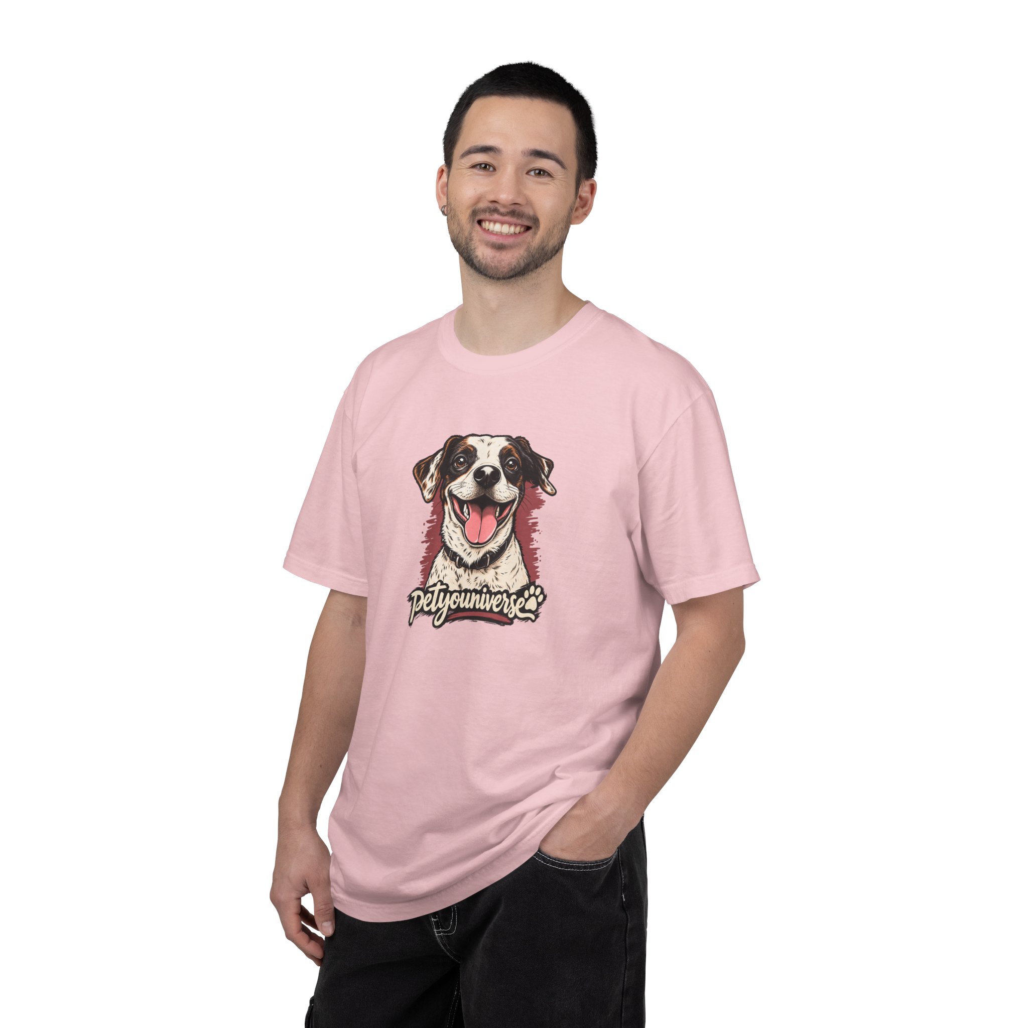 Dog Lover T-Shirt — Smiling Pup "Petyouniverse" Graphic Tee - Image 84