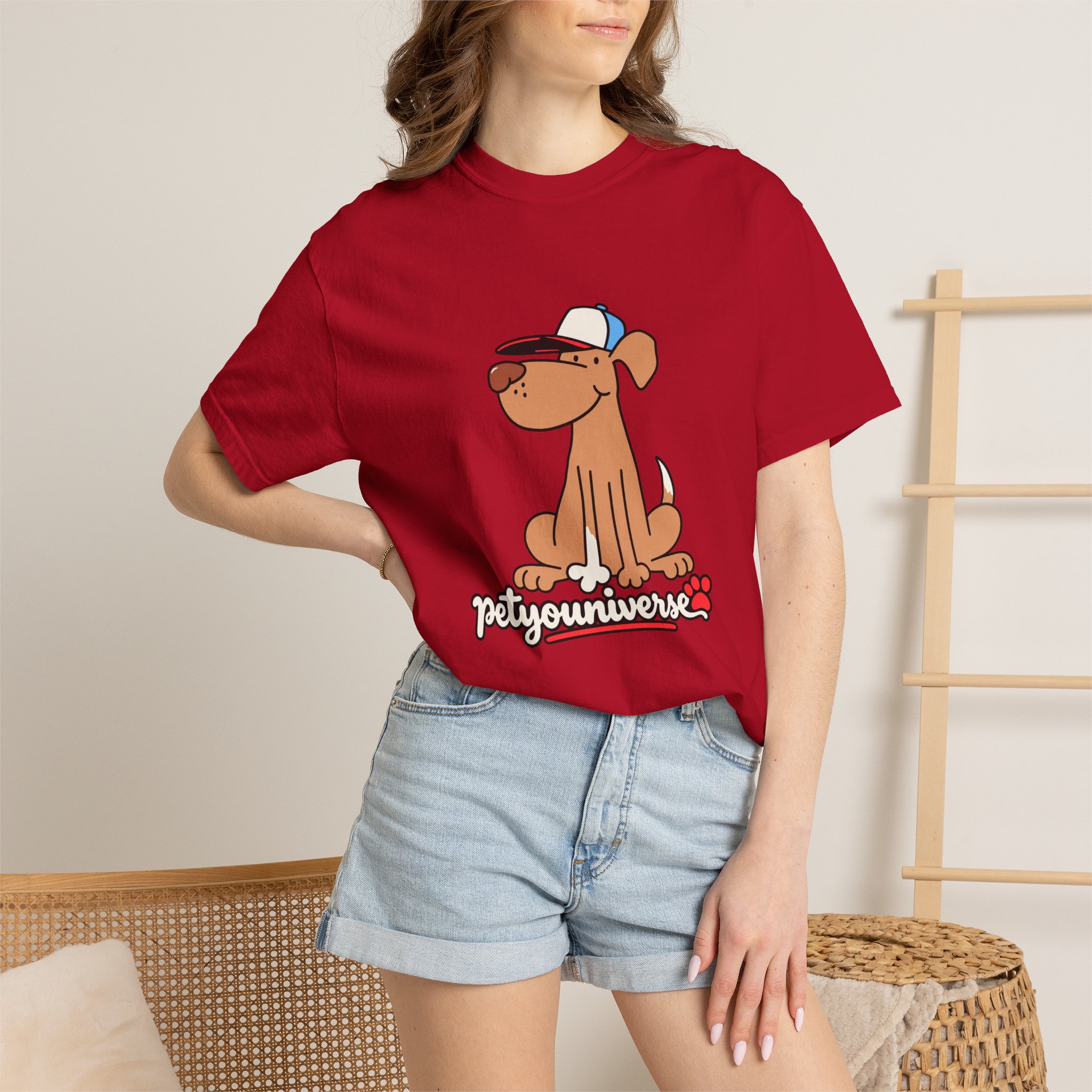 Dog Cartoon Tee — "PetYoUniverse" Puppy Graphic T-Shirt - Image 137