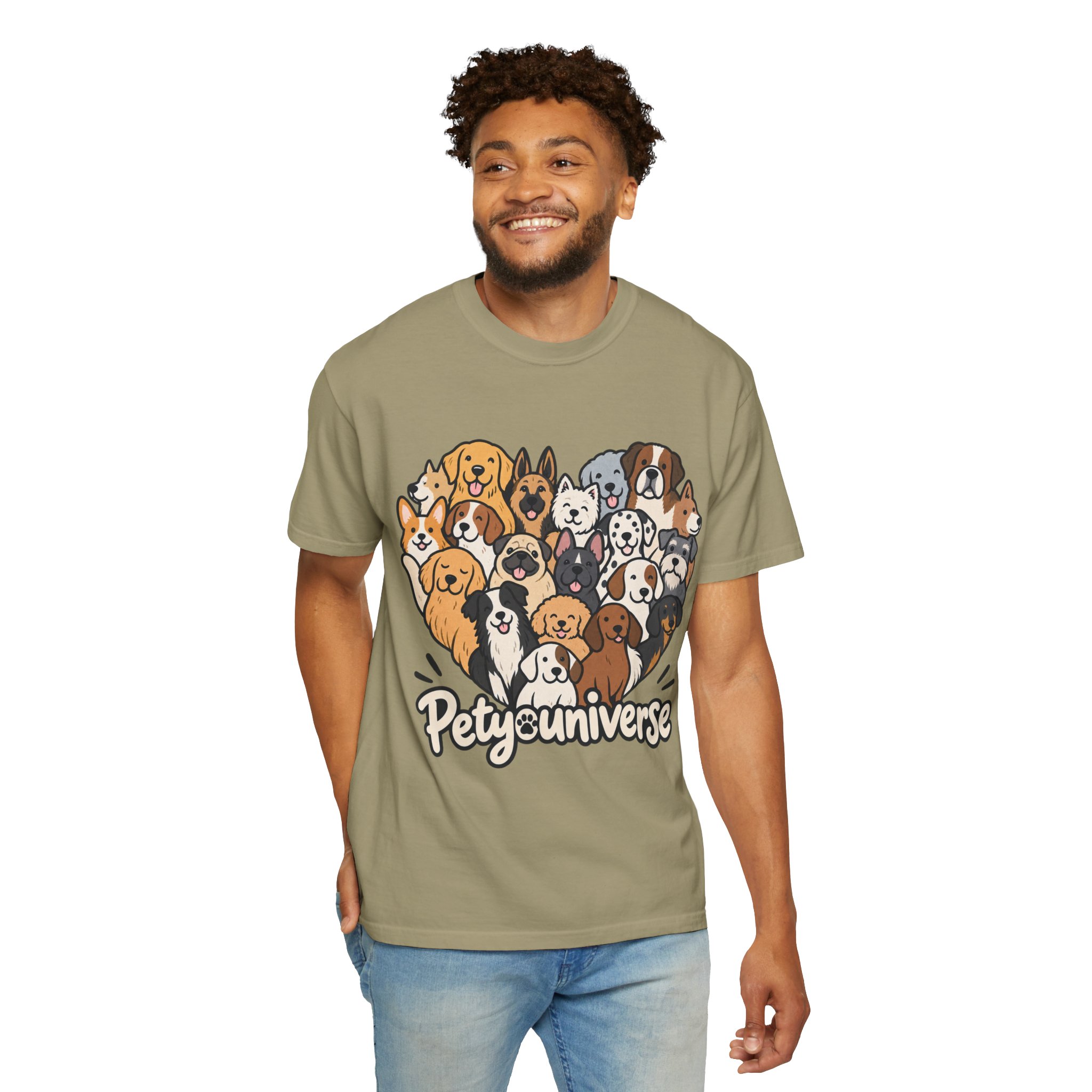 Dog Lover Cartoon T-Shirt — "Pety Universe" Graphic Tee - Image 58