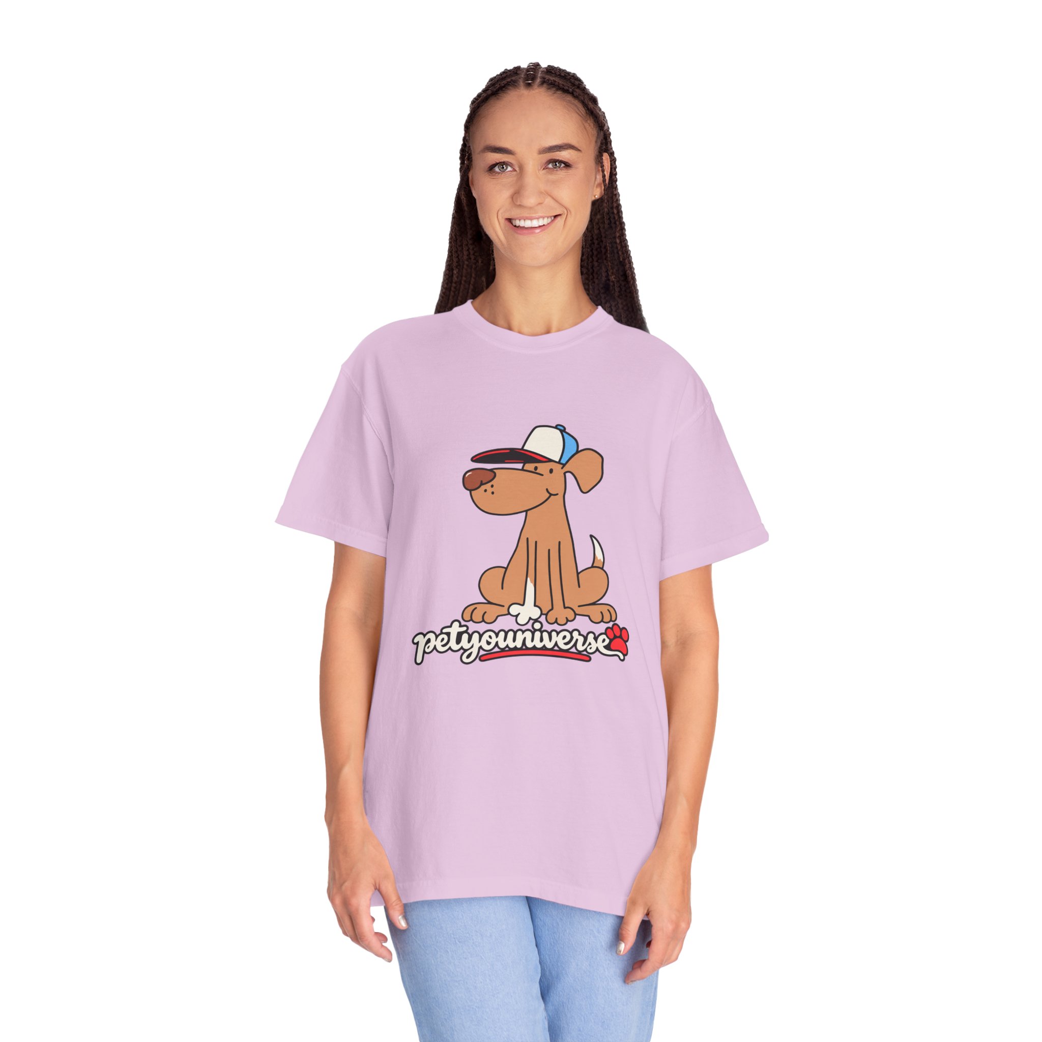 Dog Cartoon Tee — "PetYoUniverse" Puppy Graphic T-Shirt - Image 122