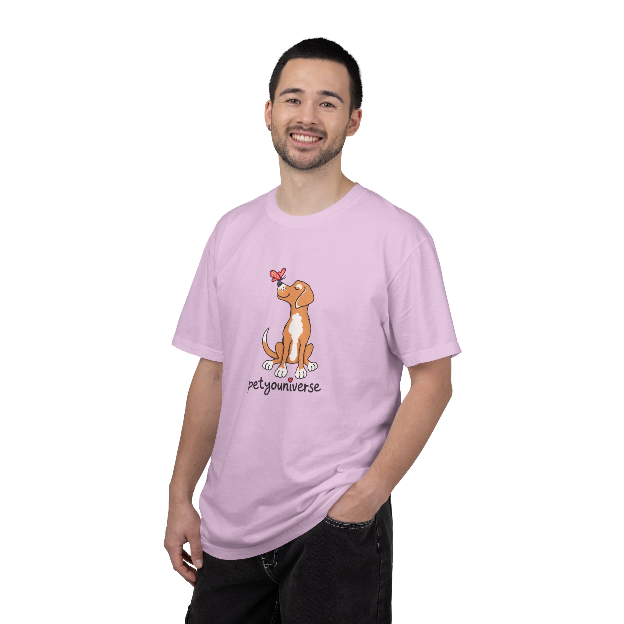 PetYoUniverse Cute Dog & Butterfly T‑Shirt - Image 85