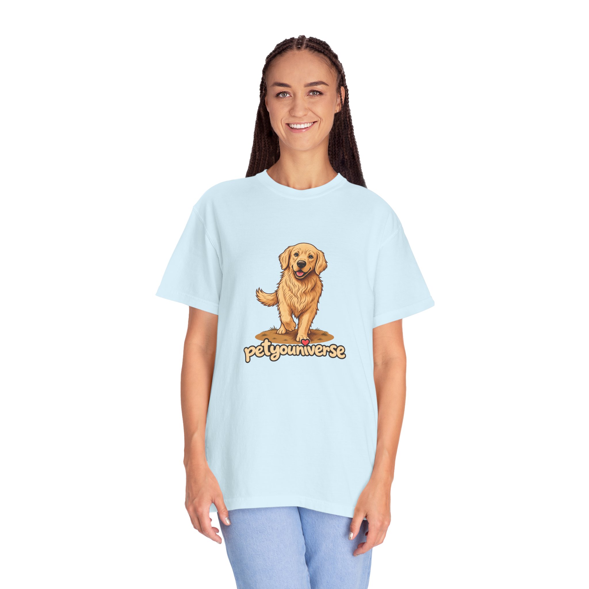 Golden Retriever Graphic T-Shirt — "PetYoUniverse" Cute Dog Tee - Image 86