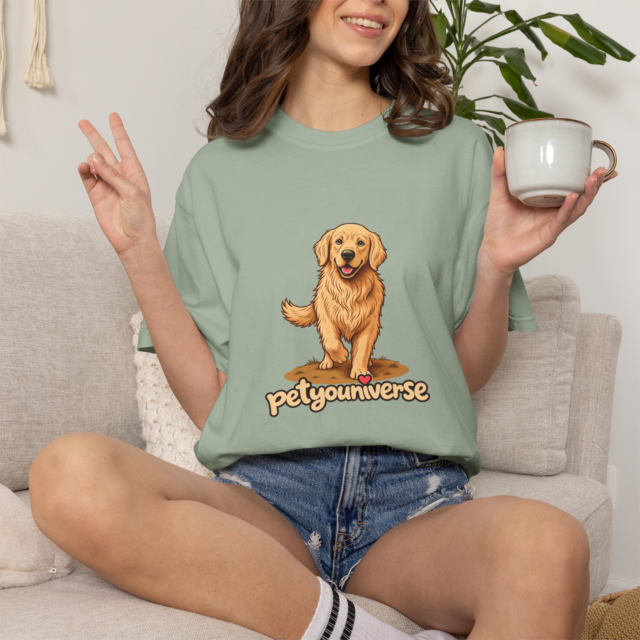 Golden Retriever Graphic T-Shirt — "PetYoUniverse" Cute Dog Tee - Image 66