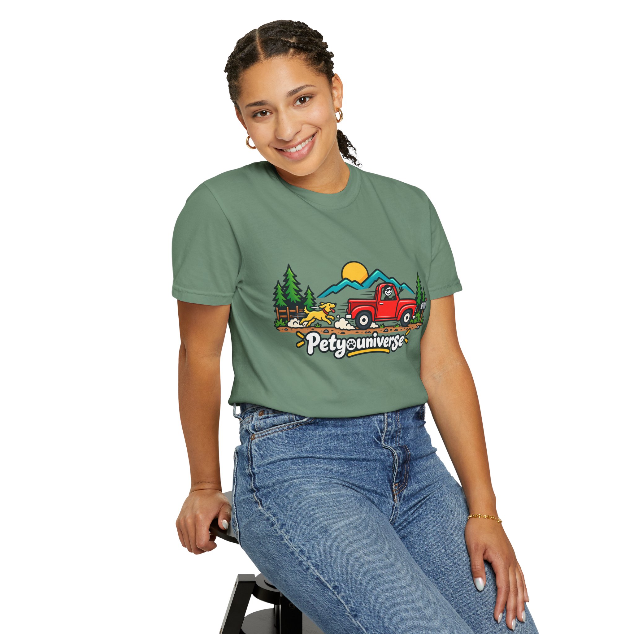 Petyuniverse Retro Truck & Dog Graphic T-Shirt - Image 69