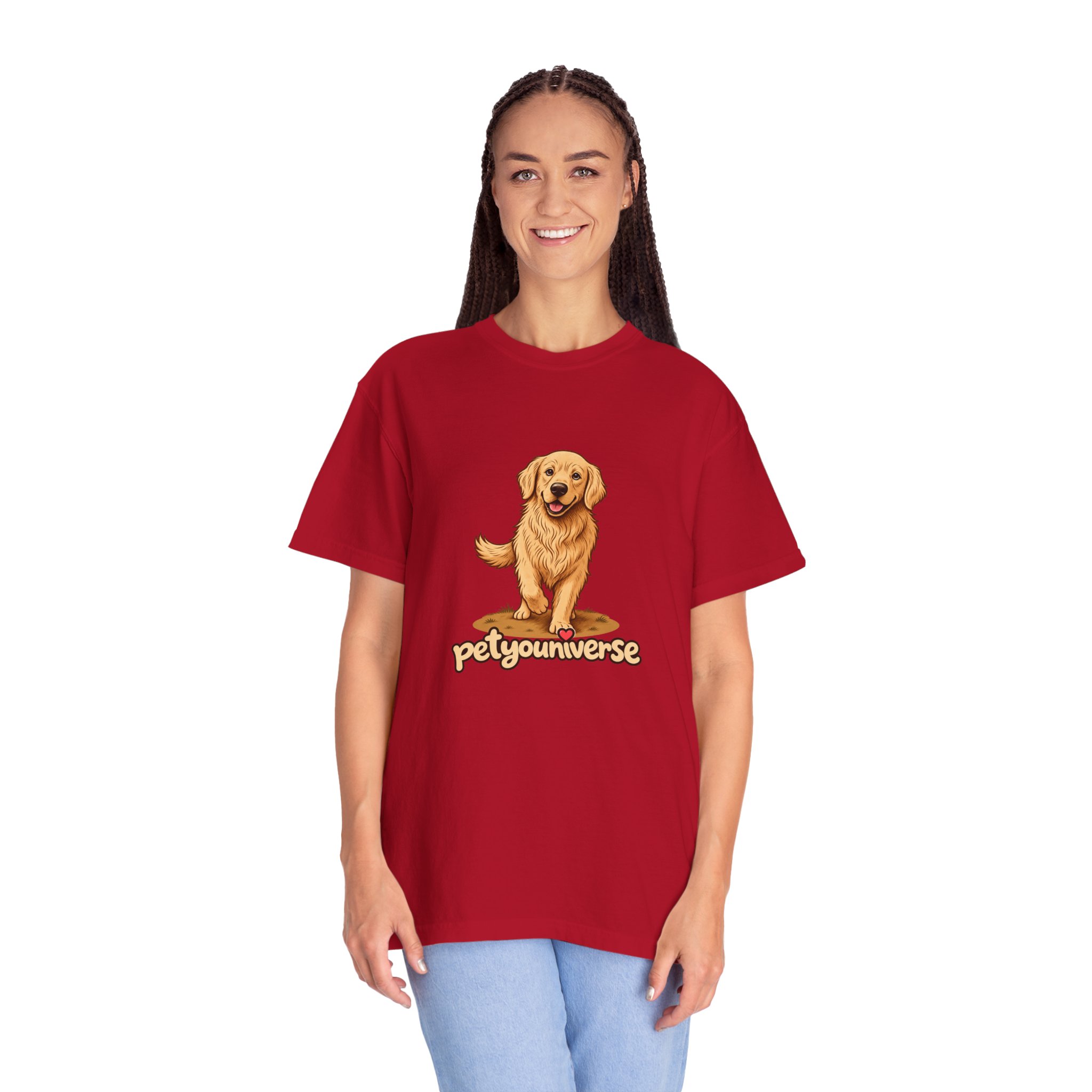 Golden Retriever Graphic T-Shirt — "PetYoUniverse" Cute Dog Tee - Image 140