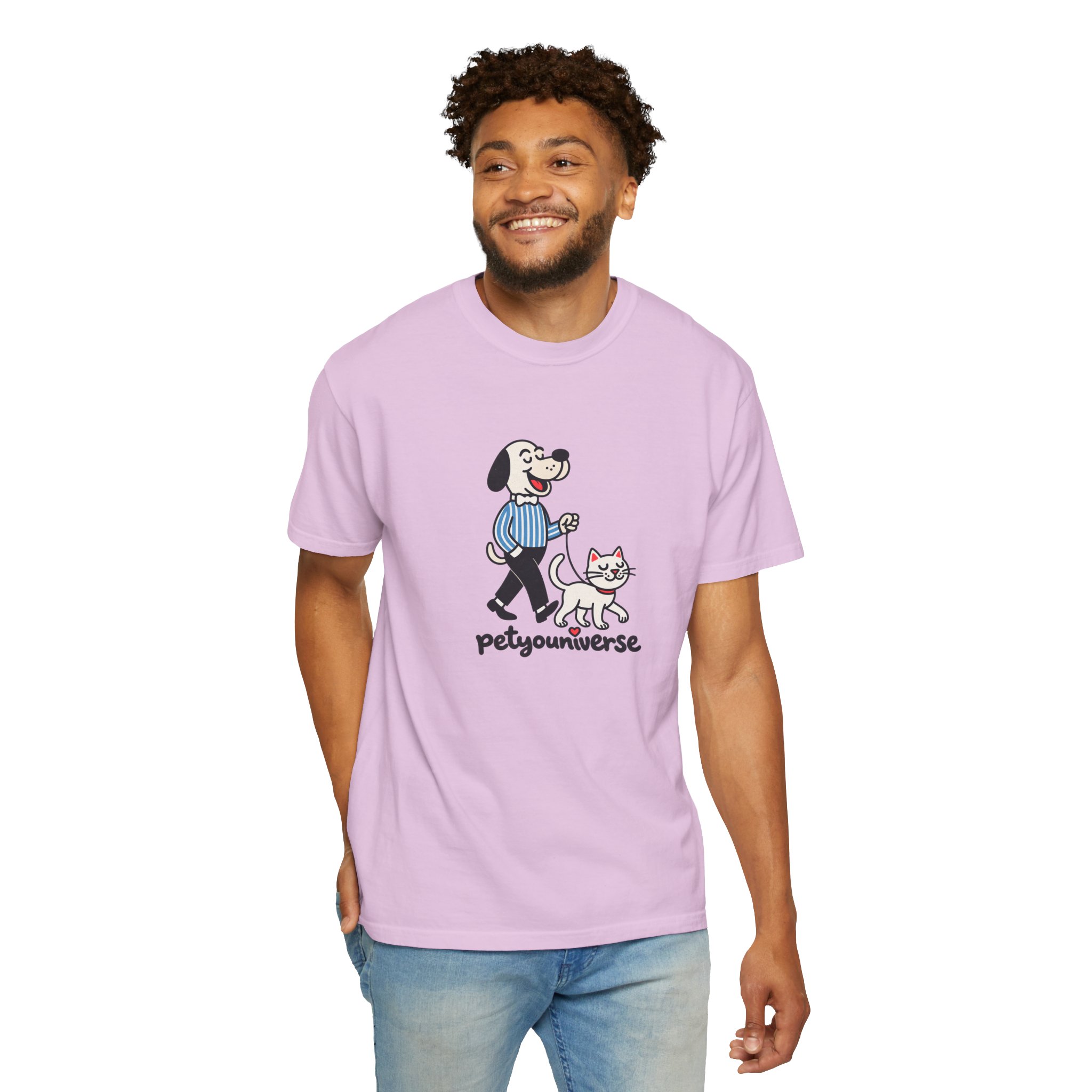 PetYouniverse Walking Dog & Cat Tee — Cute Retro Pet Graphic T-Shirt - Image 88