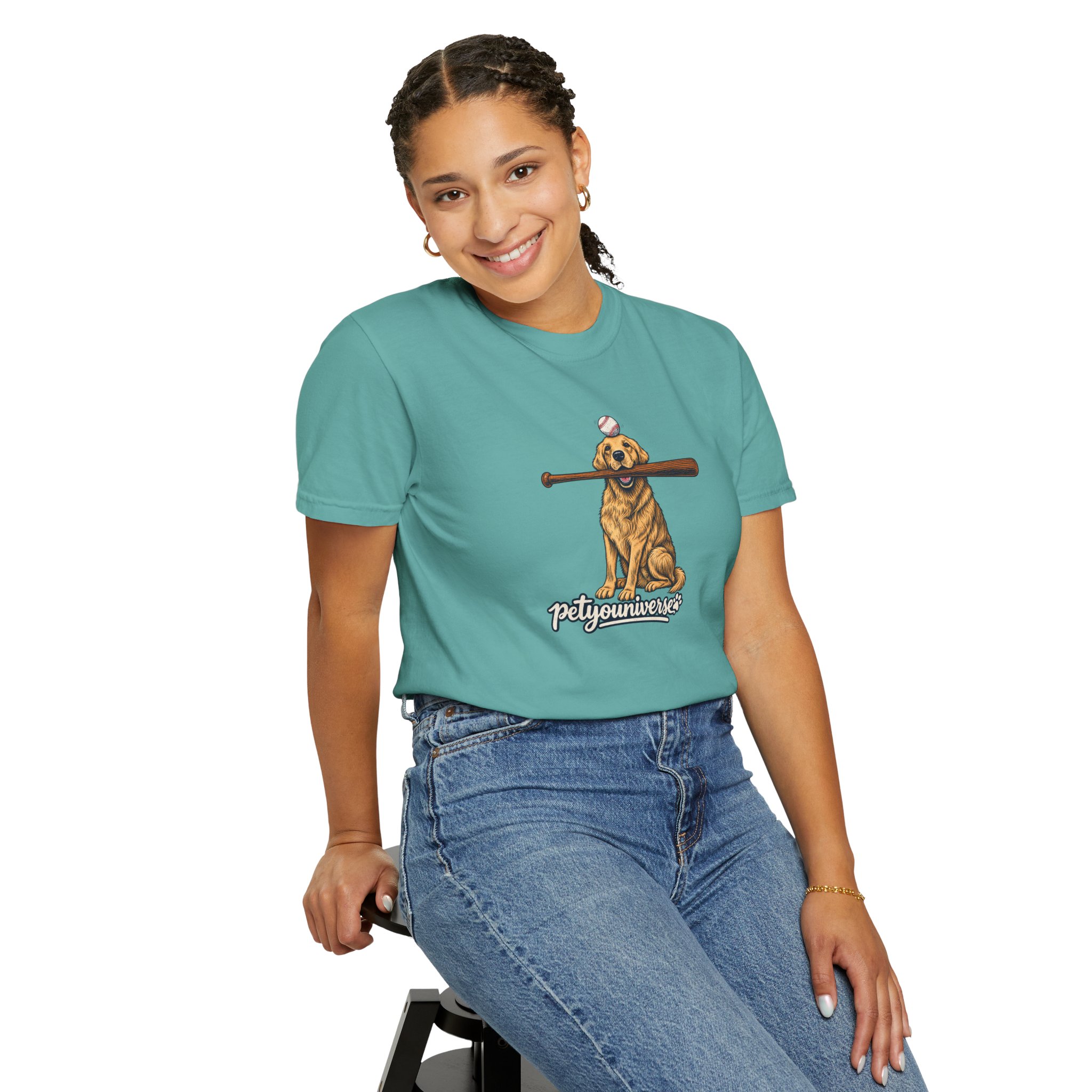 Golden Retriever Baseball Dog T-Shirt — “PetYoUniverse” Vintage Graphic Tee - Image 105