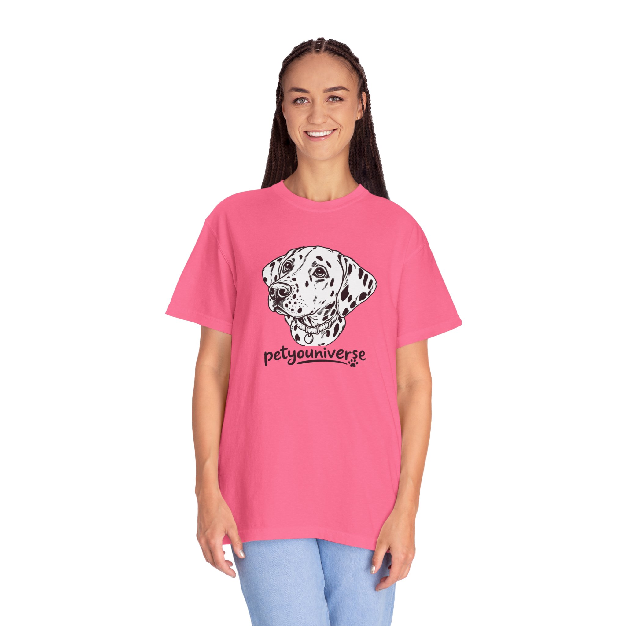 Dalmatian Portrait T-Shirt — "PetYoUniverse" Graphic Tee - Image 122