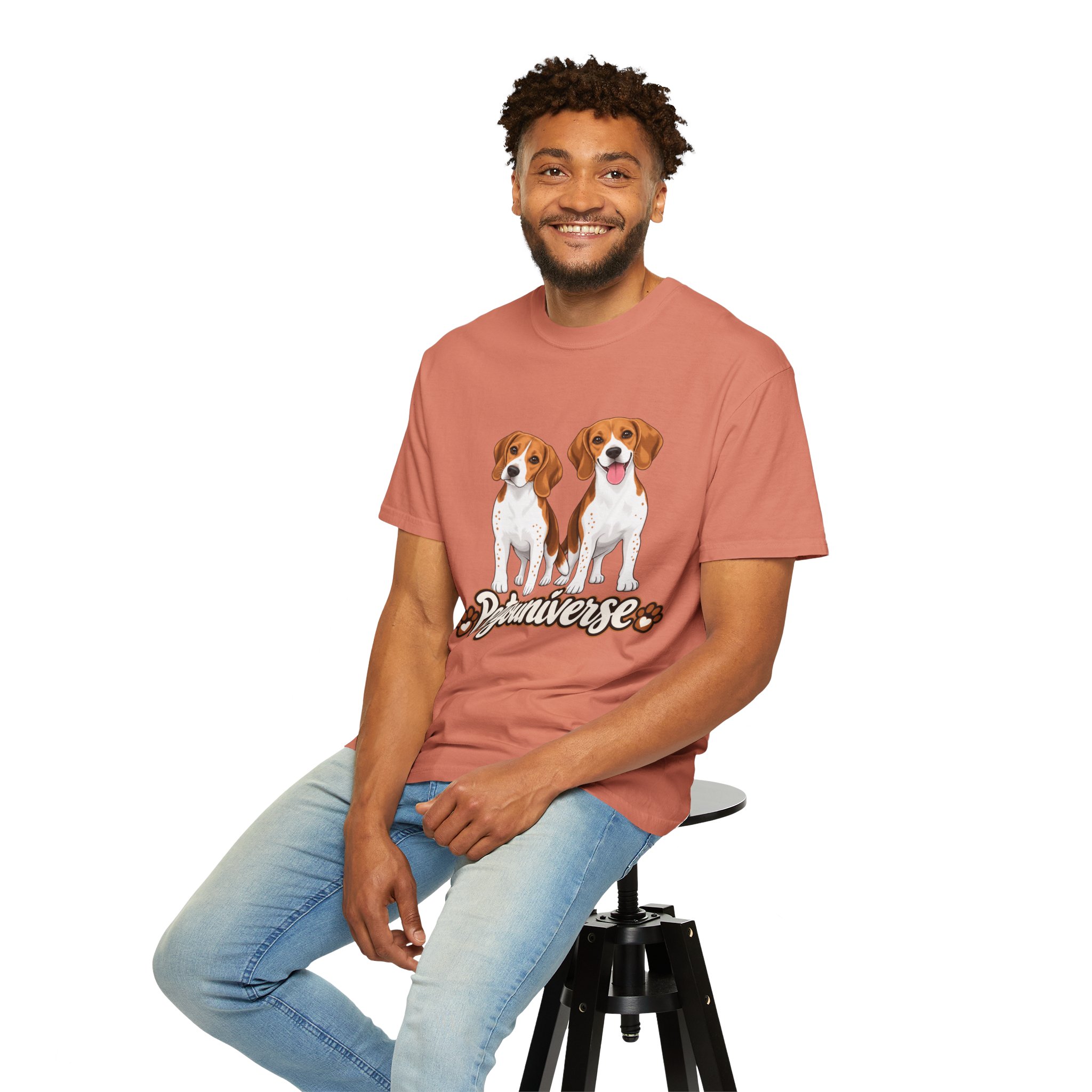 Beagle Lovers T-Shirt — 'PetYoUniverse' Cute Cartoon Duo Dog Tee - Image 8
