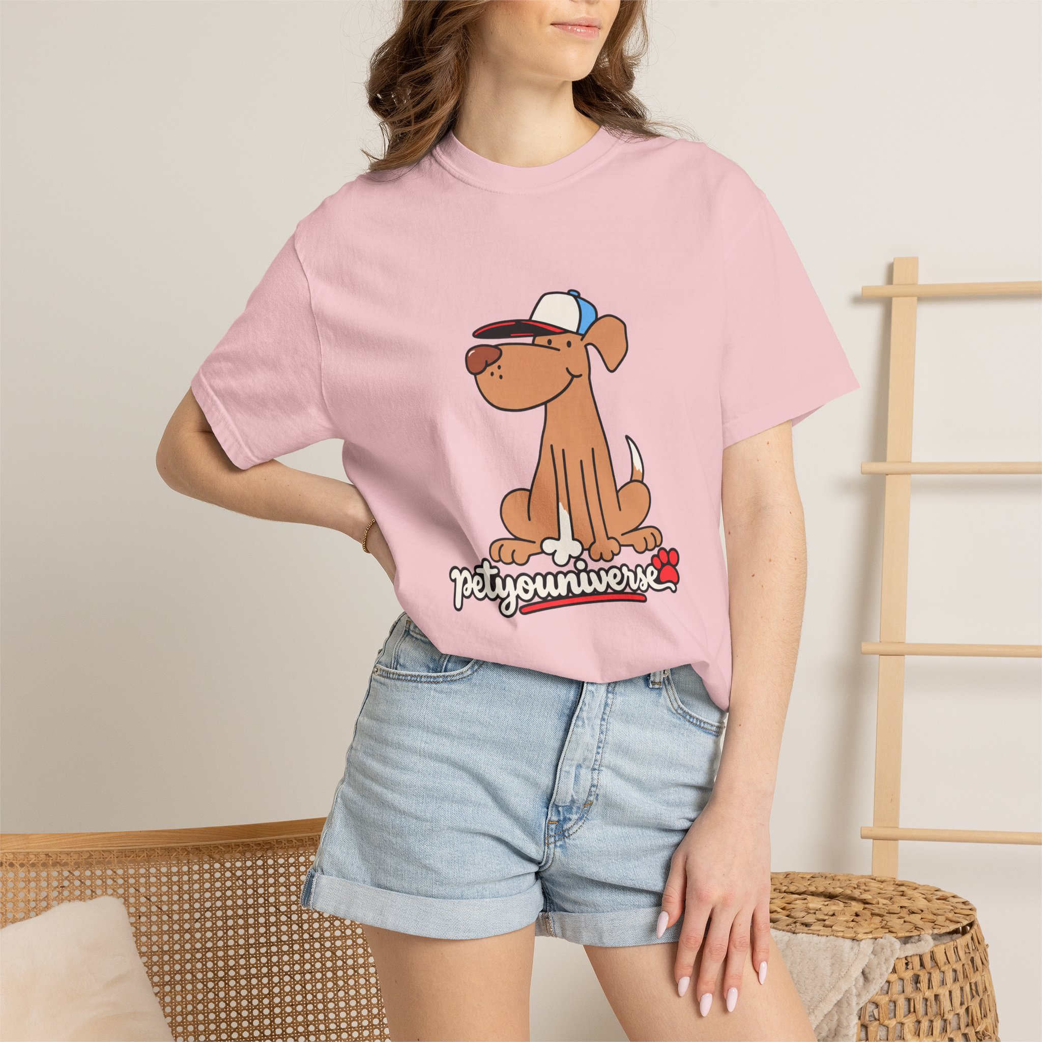 Dog Cartoon Tee — "PetYoUniverse" Puppy Graphic T-Shirt - Image 128