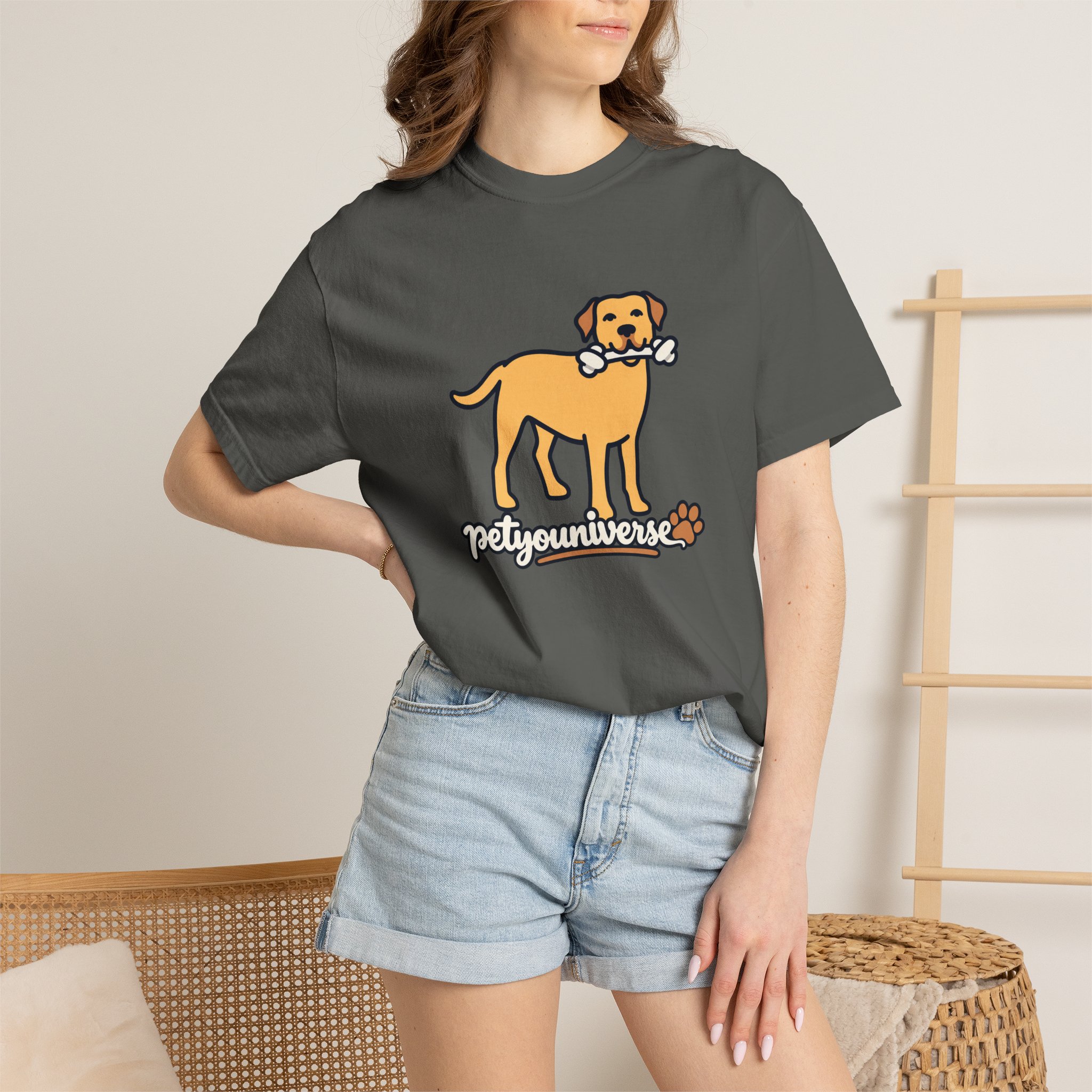 Dog Bone Graphic T-Shirt — "PetYoUniverse" Puppy Tee - Image 47