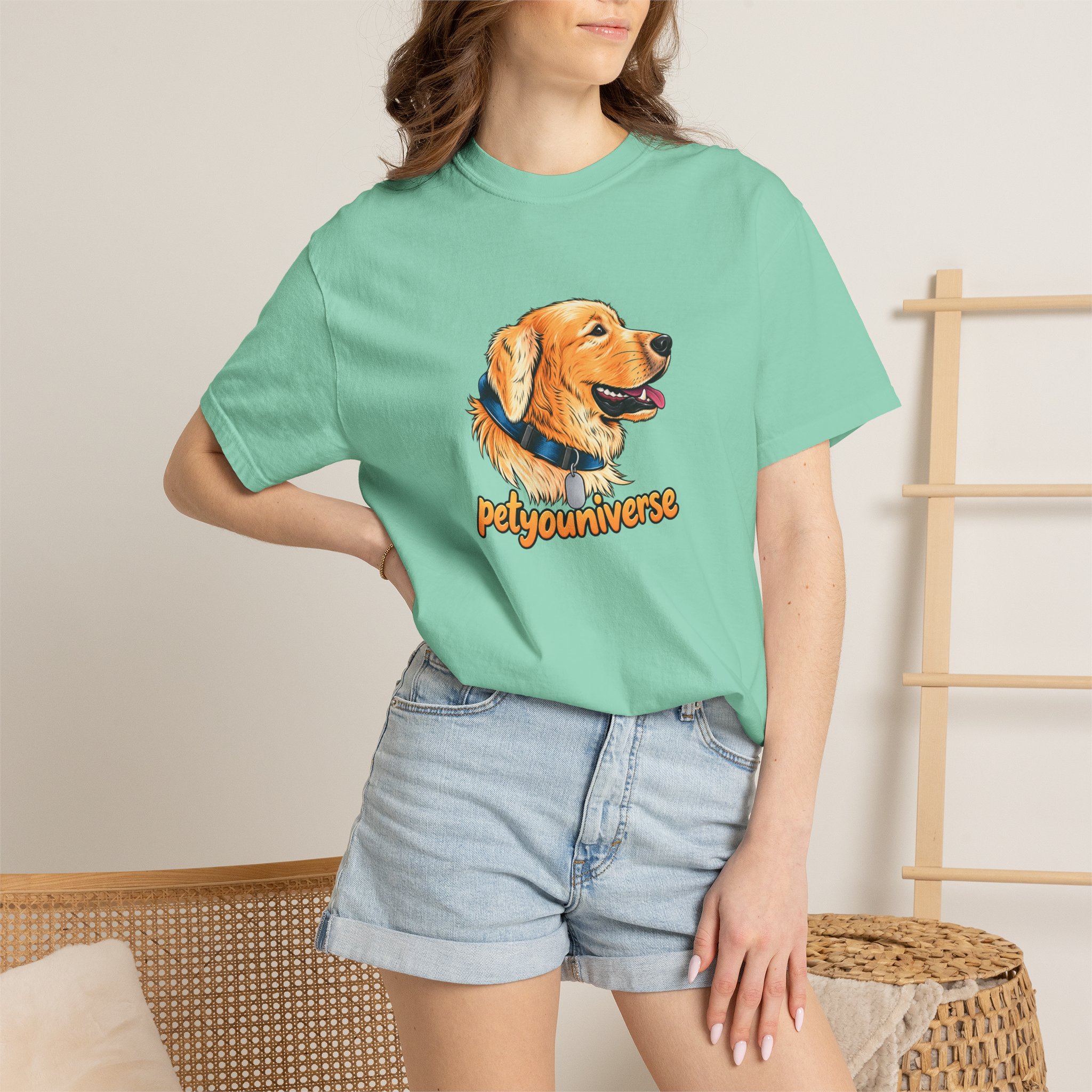Golden Retriever Portrait T-Shirt – PetYoUniverse Graphic Tee - Image 56
