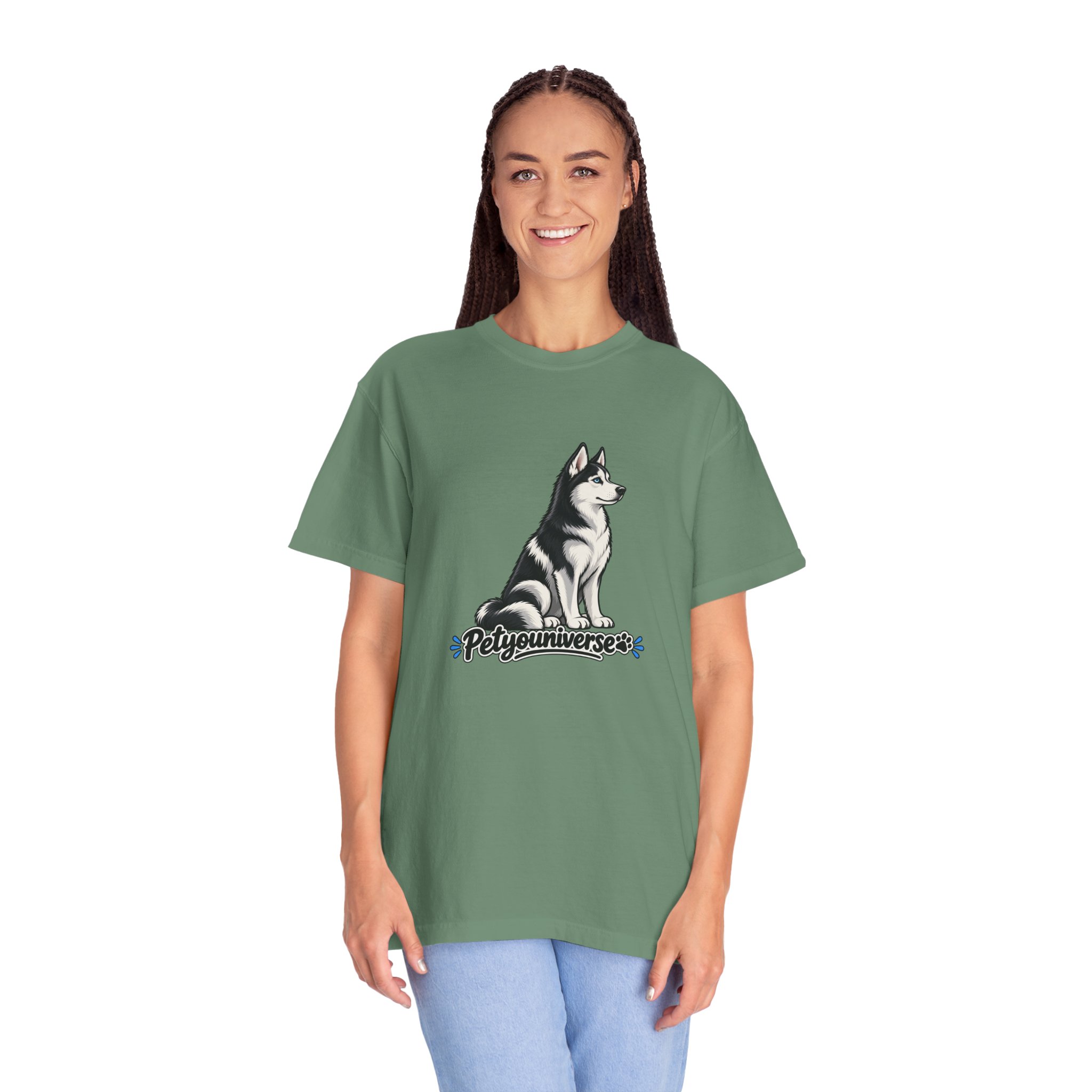 Husky Graphic T-Shirt — 'PetYoUniverse' Retro Dog Tee - Image 86