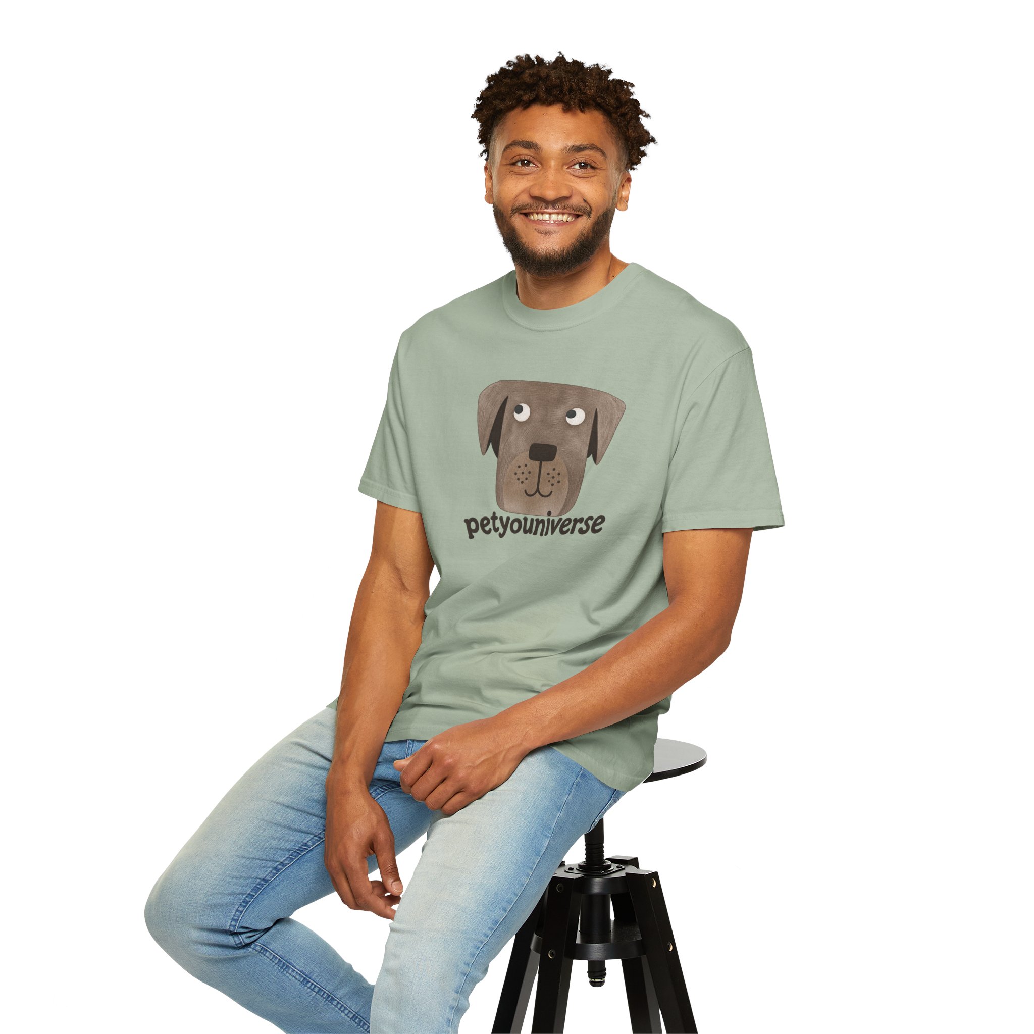 Dog Face Graphic T‑Shirt — "petyouniverse" Cute Pet Logo Tee - Image 62