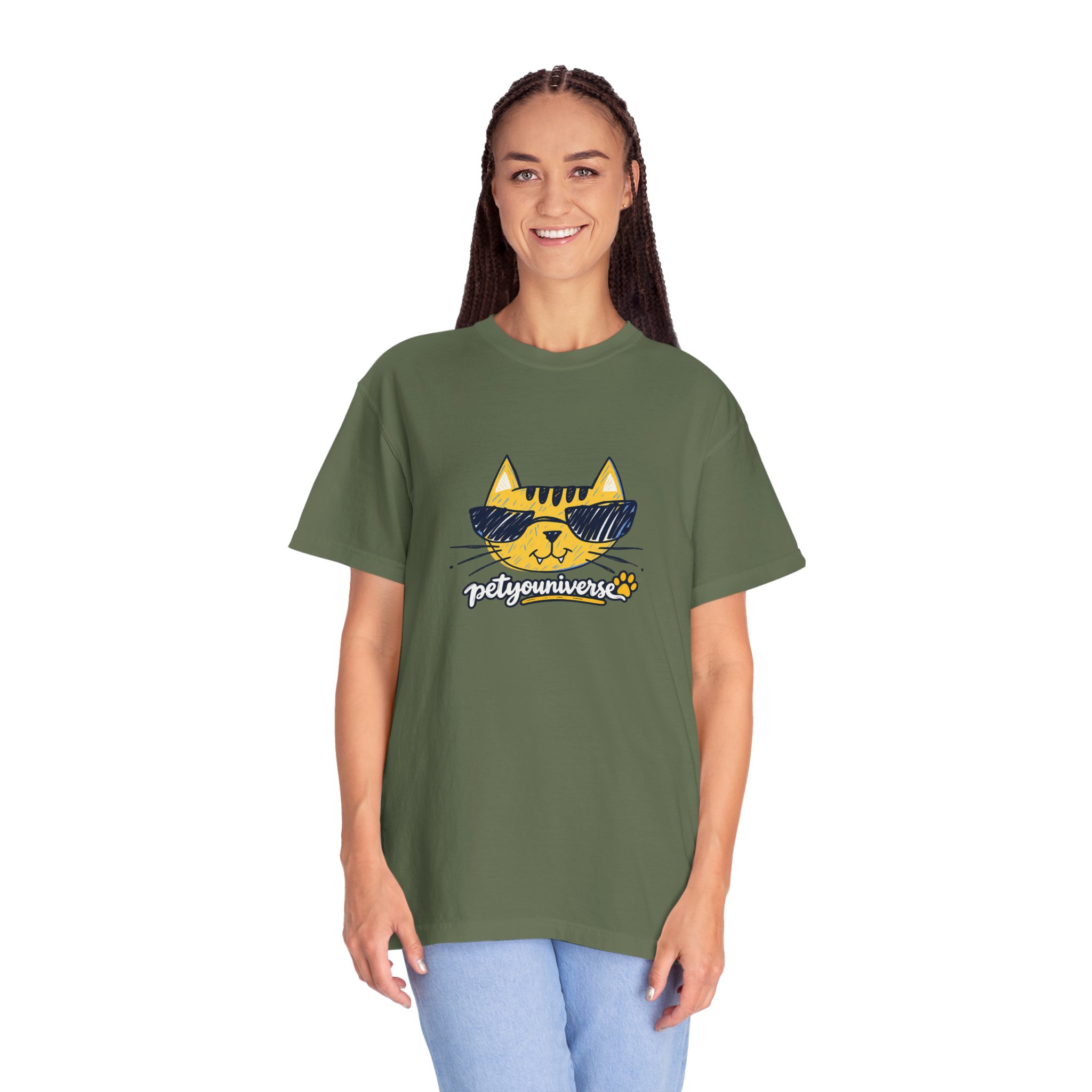 Cool Cat Sunglasses T‑Shirt — 'Purrfectly Awesome' Graphic Tee for Cat Lovers - Image 59